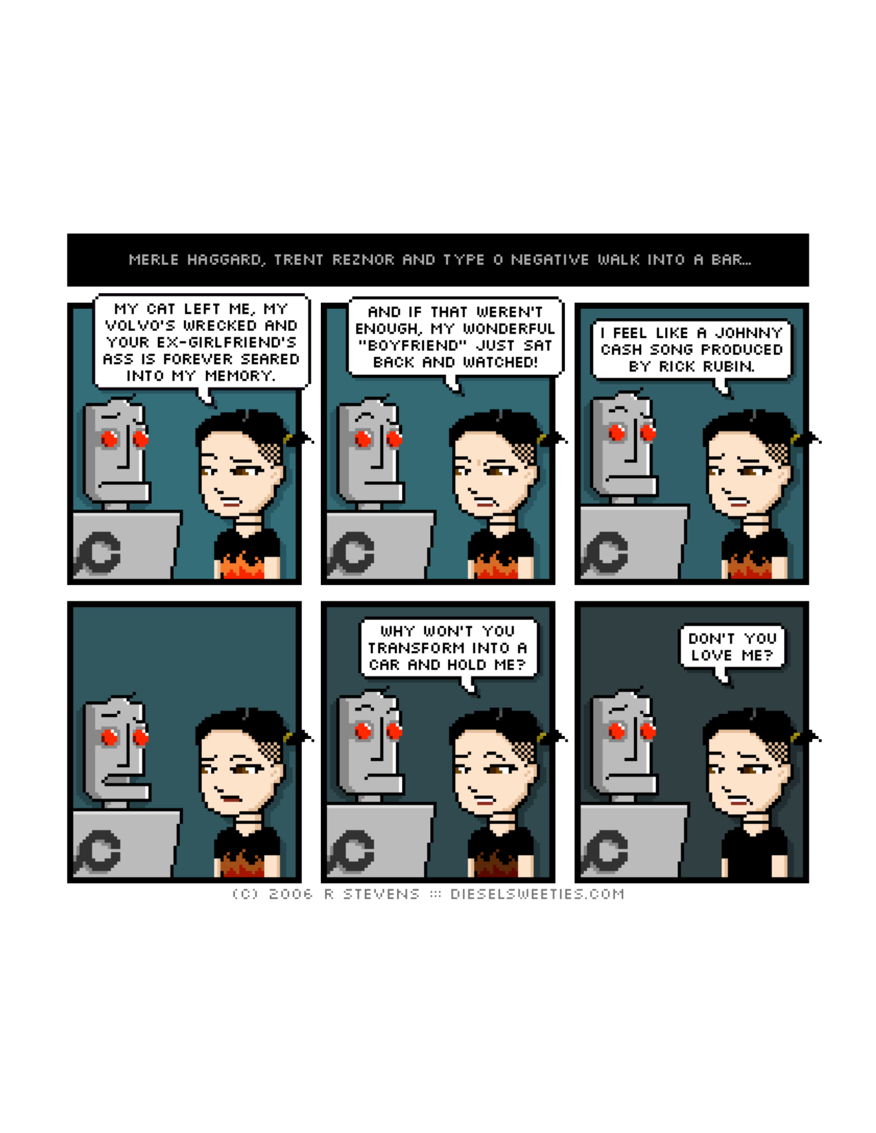 Diesel Sweeties (ebook volumes), page 3. Diesel Sweeties by R. Stevens, CC BY-NC. https://dieselsweeties.com/ebooks/