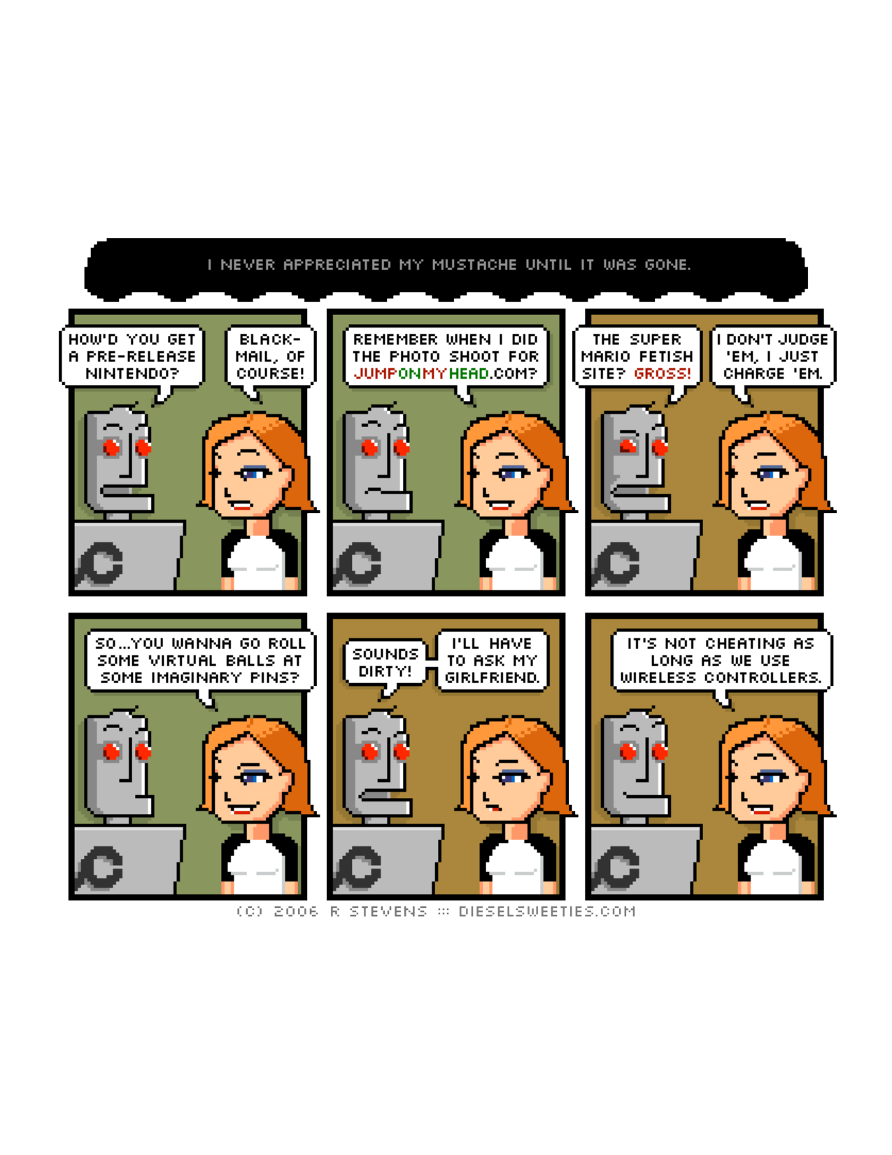 Diesel Sweeties (ebook volumes), page 21. Diesel Sweeties by R. Stevens, CC BY-NC. https://dieselsweeties.com/ebooks/