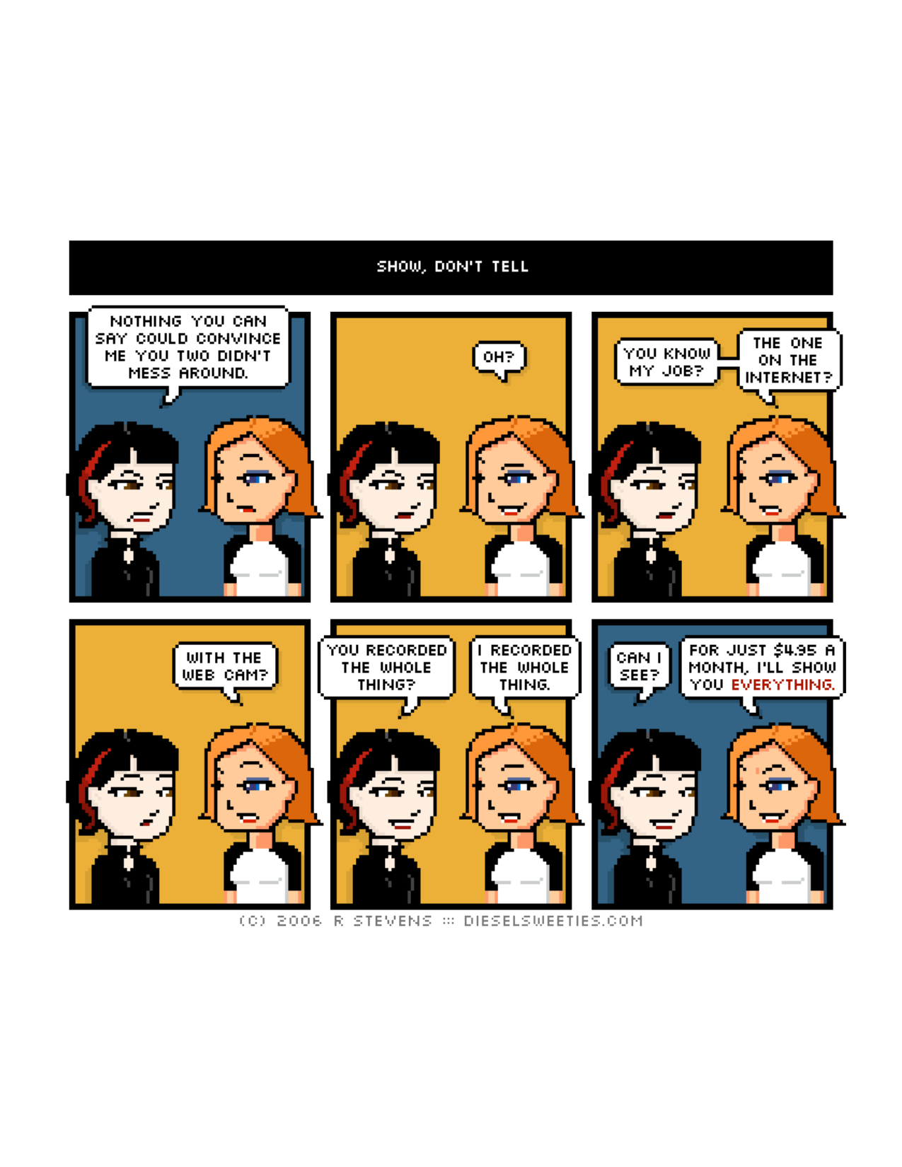 Diesel Sweeties (ebook volumes), page 48. Diesel Sweeties by R. Stevens, CC BY-NC. https://dieselsweeties.com/ebooks/