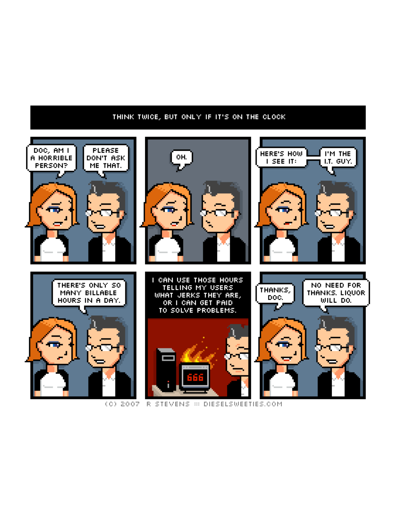 Diesel Sweeties (ebook volumes), page 53. Diesel Sweeties by R. Stevens, CC BY-NC. https://dieselsweeties.com/ebooks/