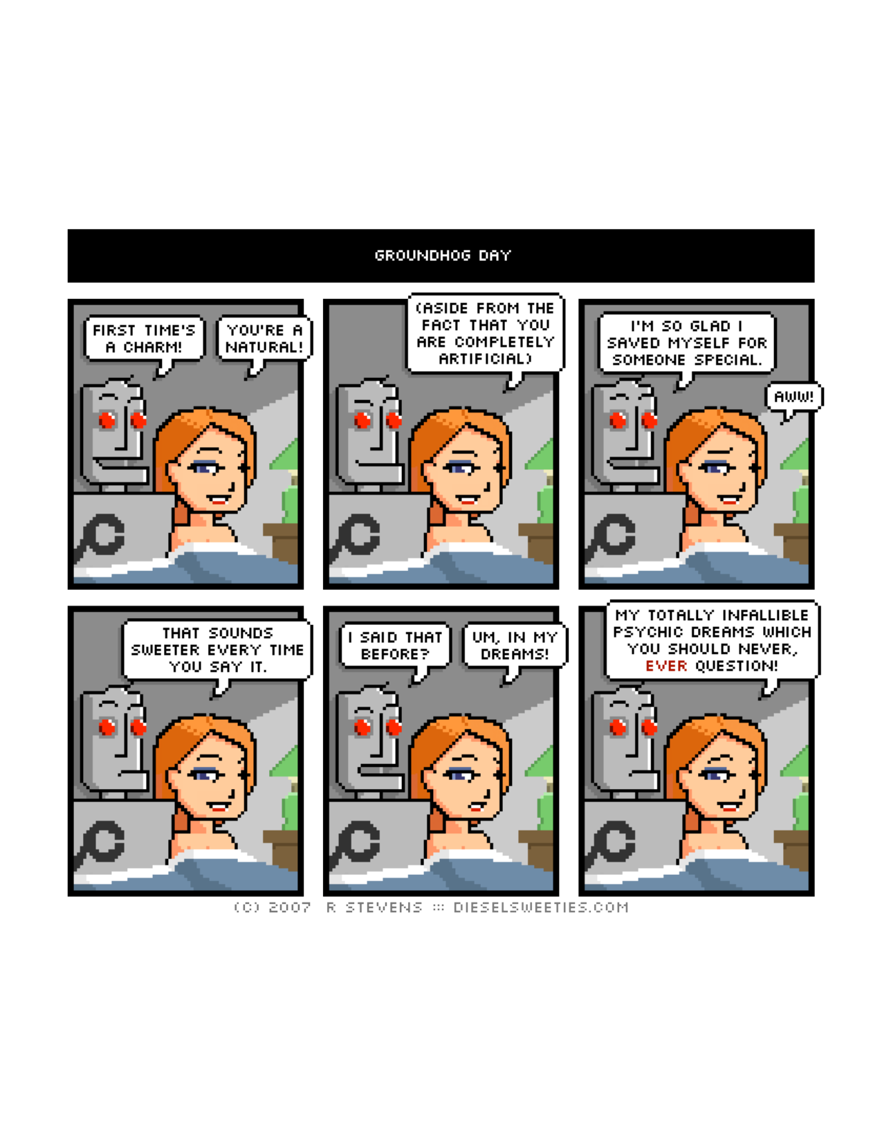 Diesel Sweeties (ebook volumes), page 57. Diesel Sweeties by R. Stevens, CC BY-NC. https://dieselsweeties.com/ebooks/