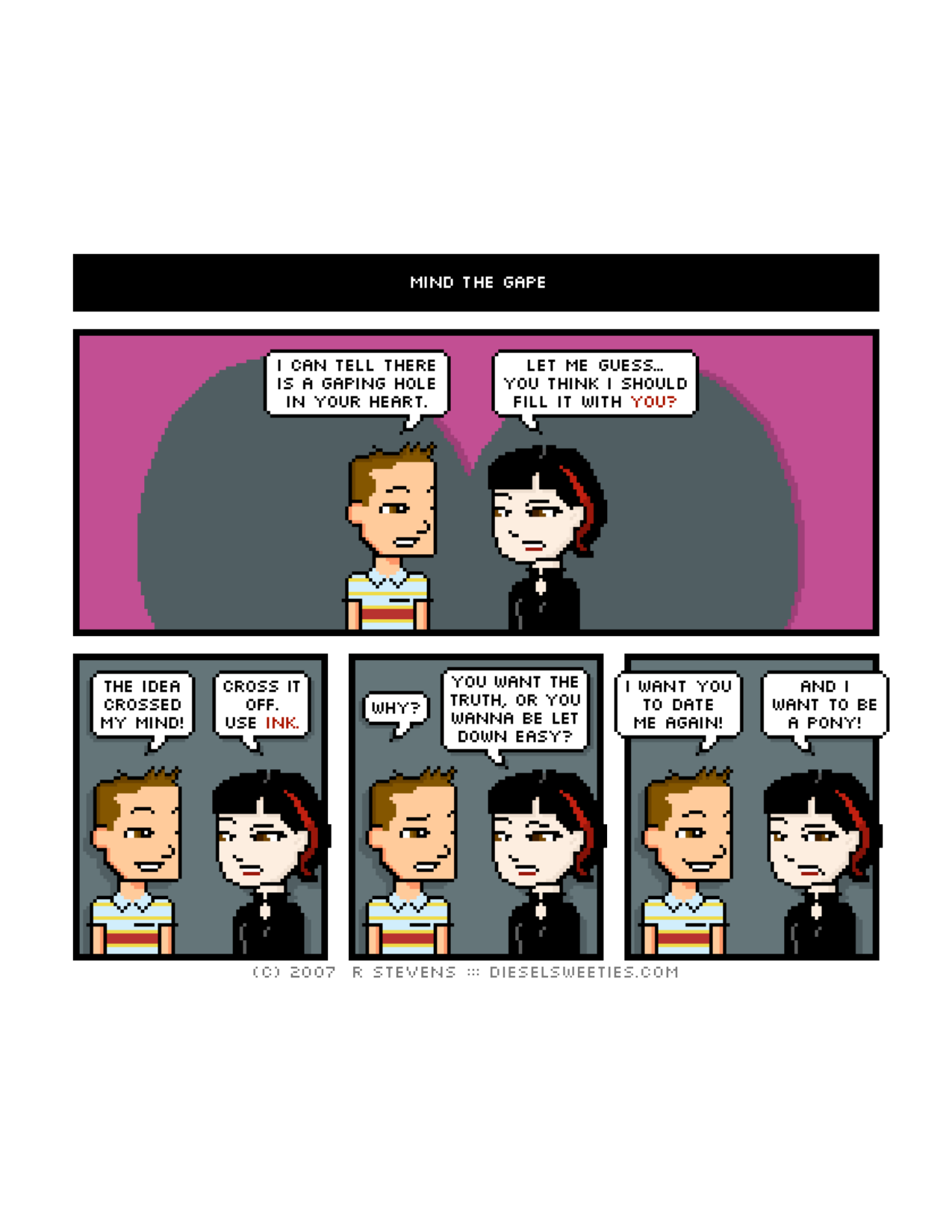 Diesel Sweeties (ebook volumes), page 62. Diesel Sweeties by R. Stevens, CC BY-NC. https://dieselsweeties.com/ebooks/
