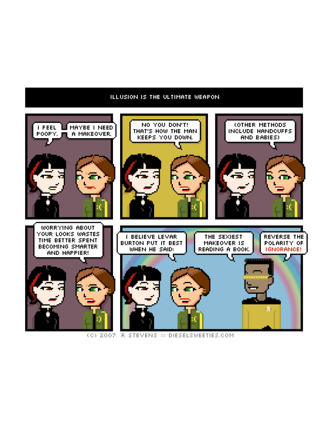 Diesel Sweeties (ebook volumes), page 79. Diesel Sweeties by R. Stevens, CC BY-NC. https://dieselsweeties.com/ebooks/