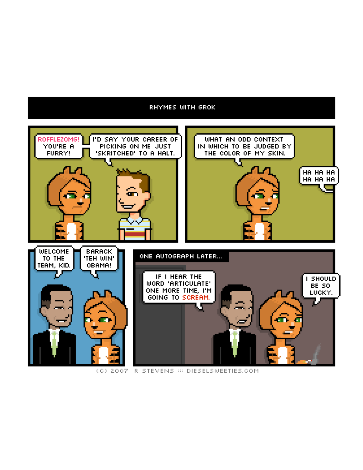 Diesel Sweeties (ebook volumes), page 86. Diesel Sweeties by R. Stevens, CC BY-NC. https://dieselsweeties.com/ebooks/