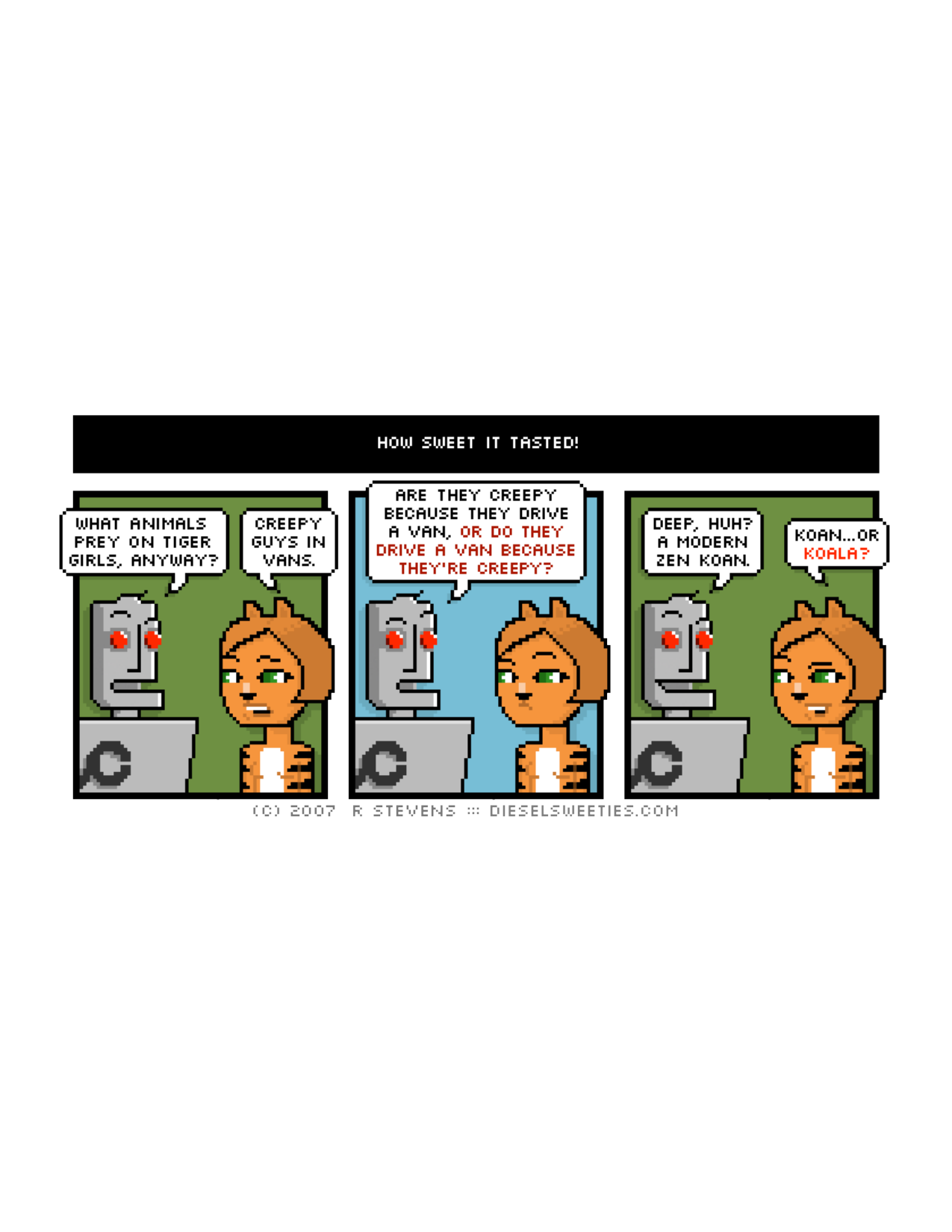 Diesel Sweeties (ebook volumes), page 88. Diesel Sweeties by R. Stevens, CC BY-NC. https://dieselsweeties.com/ebooks/