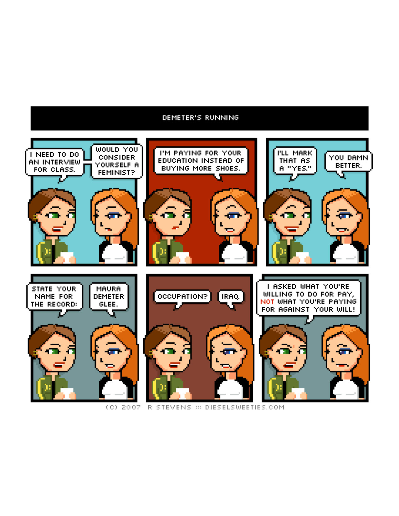Diesel Sweeties (ebook volumes), page 99. Diesel Sweeties by R. Stevens, CC BY-NC. https://dieselsweeties.com/ebooks/