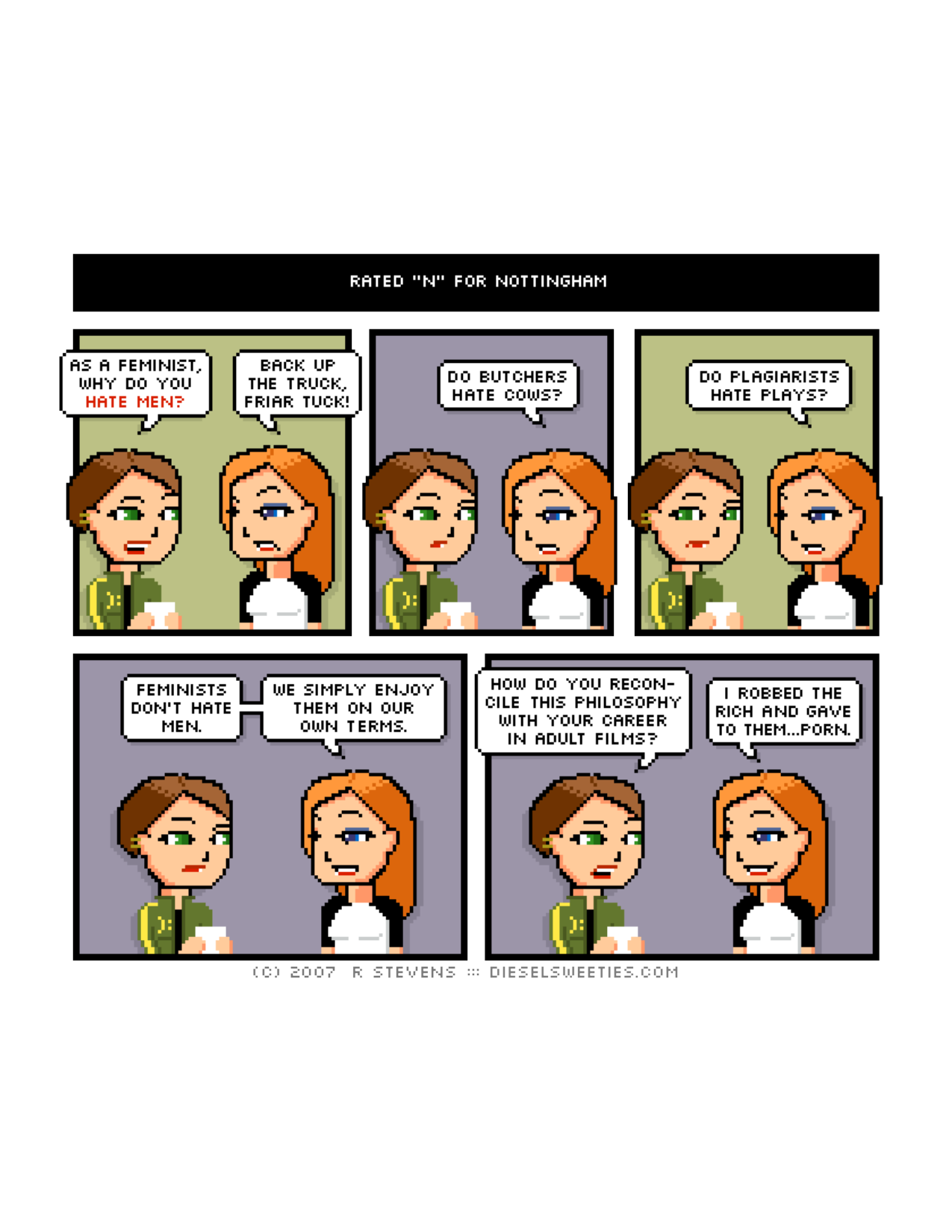Diesel Sweeties (ebook volumes), page 100. Diesel Sweeties by R. Stevens, CC BY-NC. https://dieselsweeties.com/ebooks/