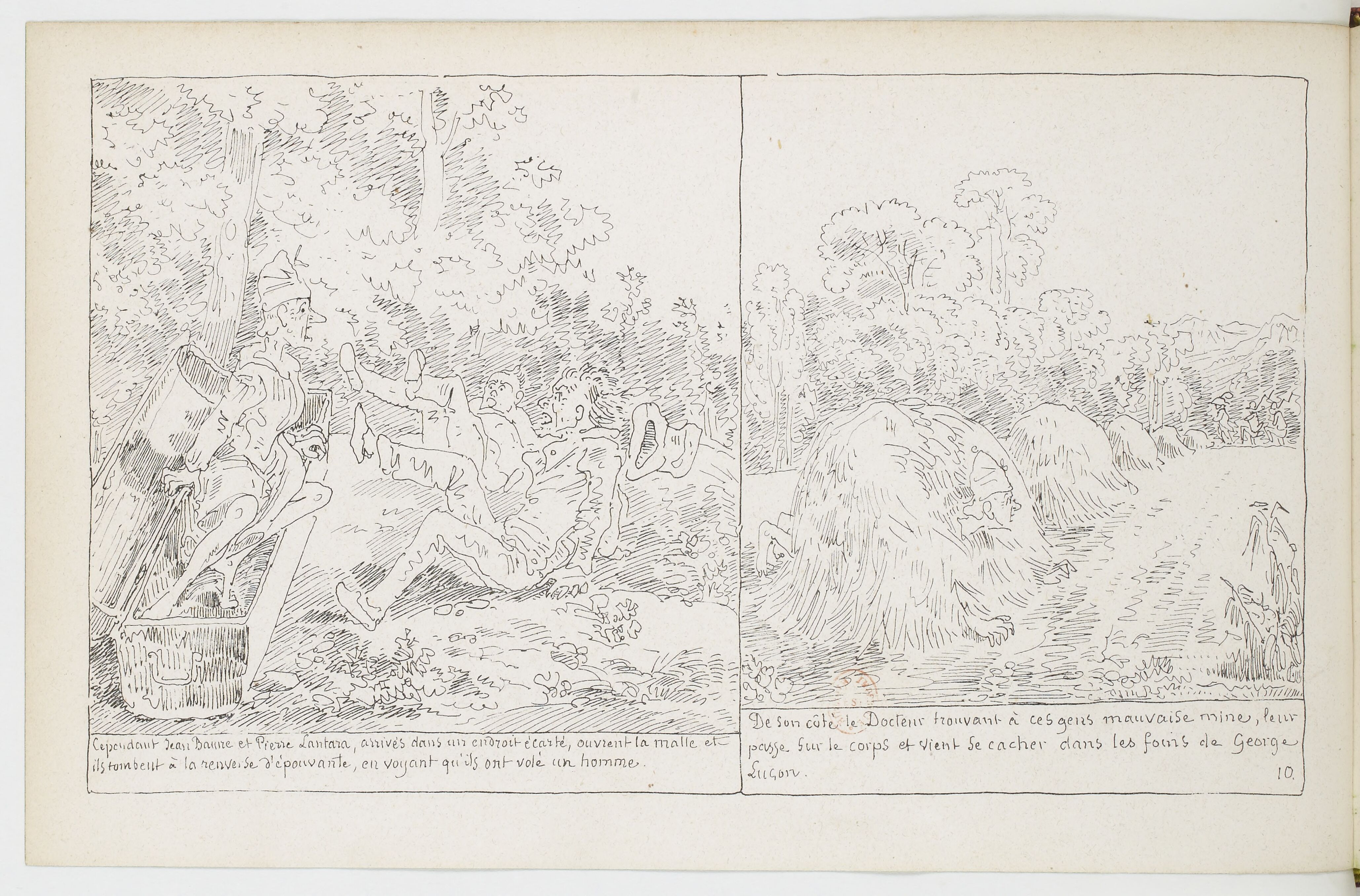 Le Docteur Festus (Rodolphe Töpffer, 1840), page 10. Domaine public. Source gallica.bnf.fr / BnF.