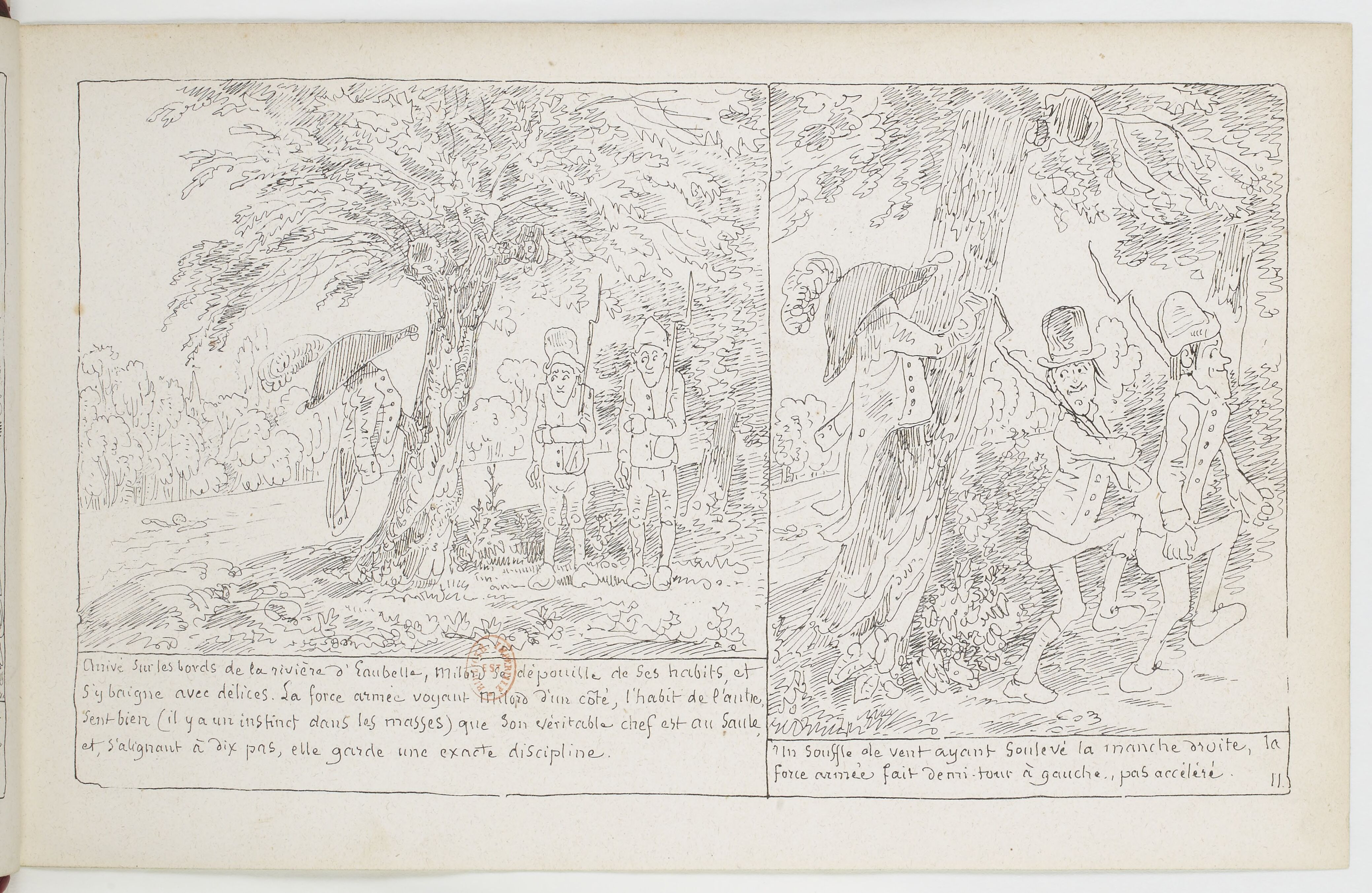 Le Docteur Festus (Rodolphe Töpffer, 1840), page 11. Domaine public. Source gallica.bnf.fr / BnF.