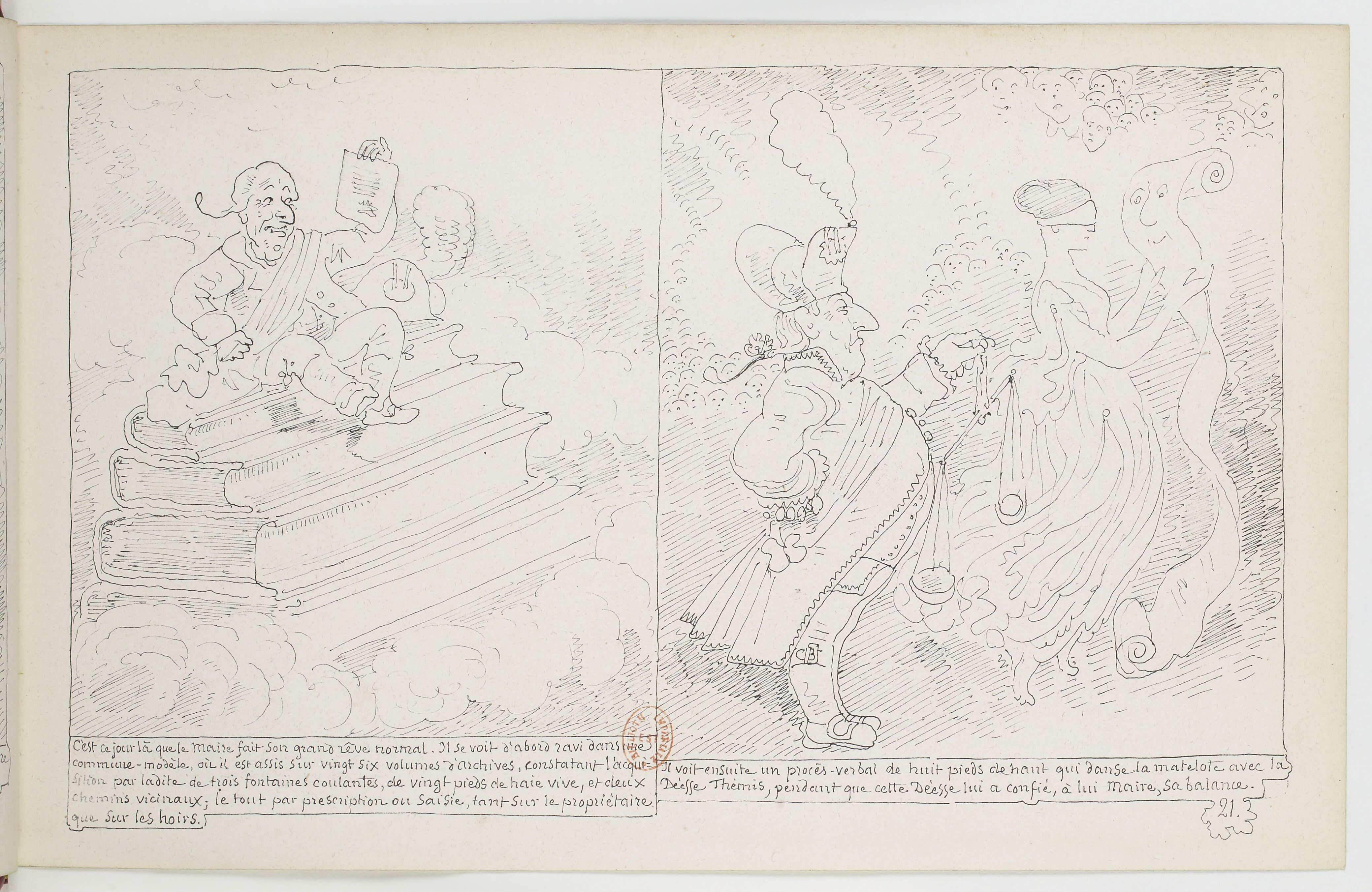 Le Docteur Festus (Rodolphe Töpffer, 1840), page 21. Domaine public. Source gallica.bnf.fr / BnF.