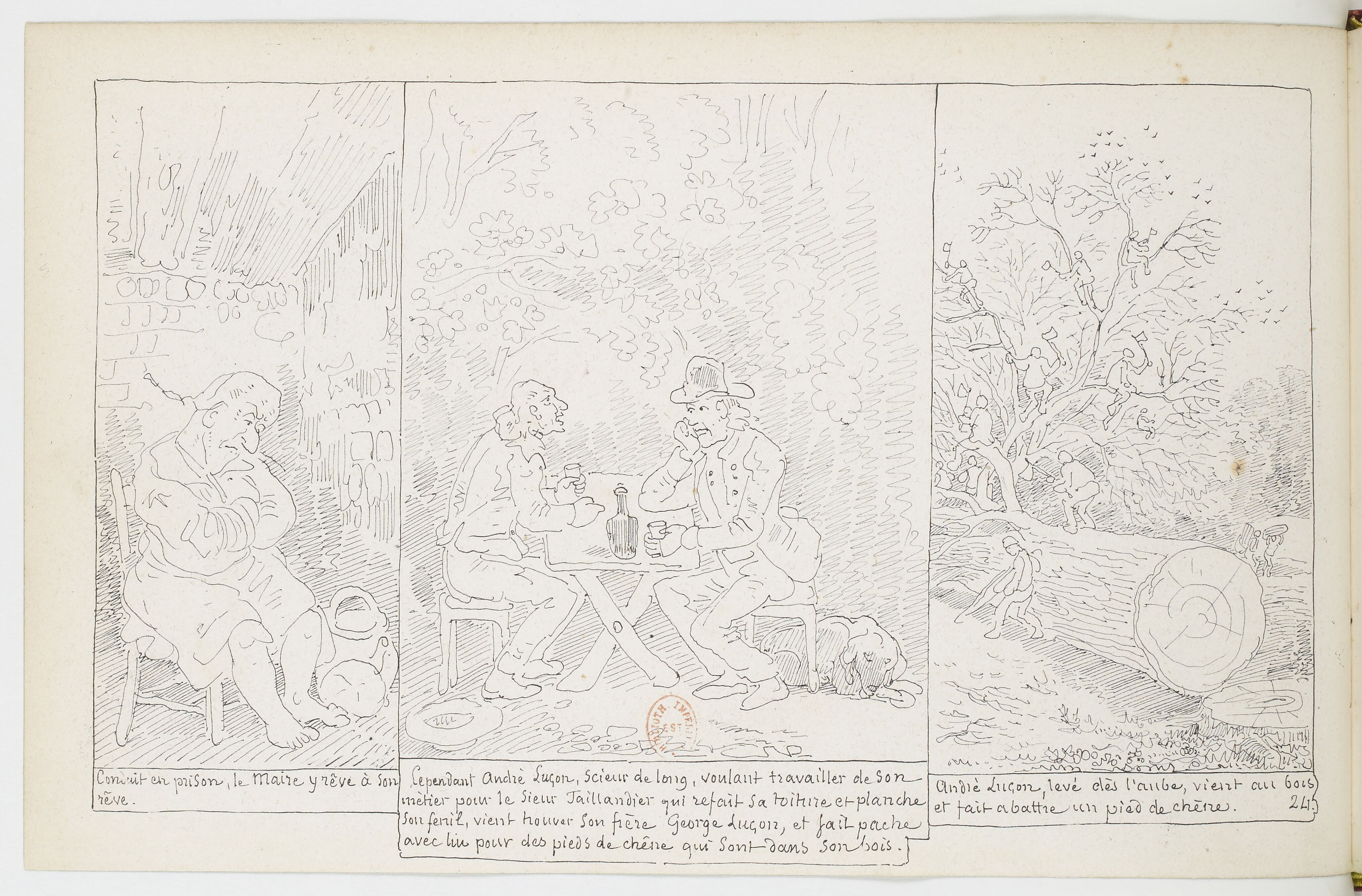 Le Docteur Festus (Rodolphe Töpffer, 1840), page 24. Domaine public. Source gallica.bnf.fr / BnF.