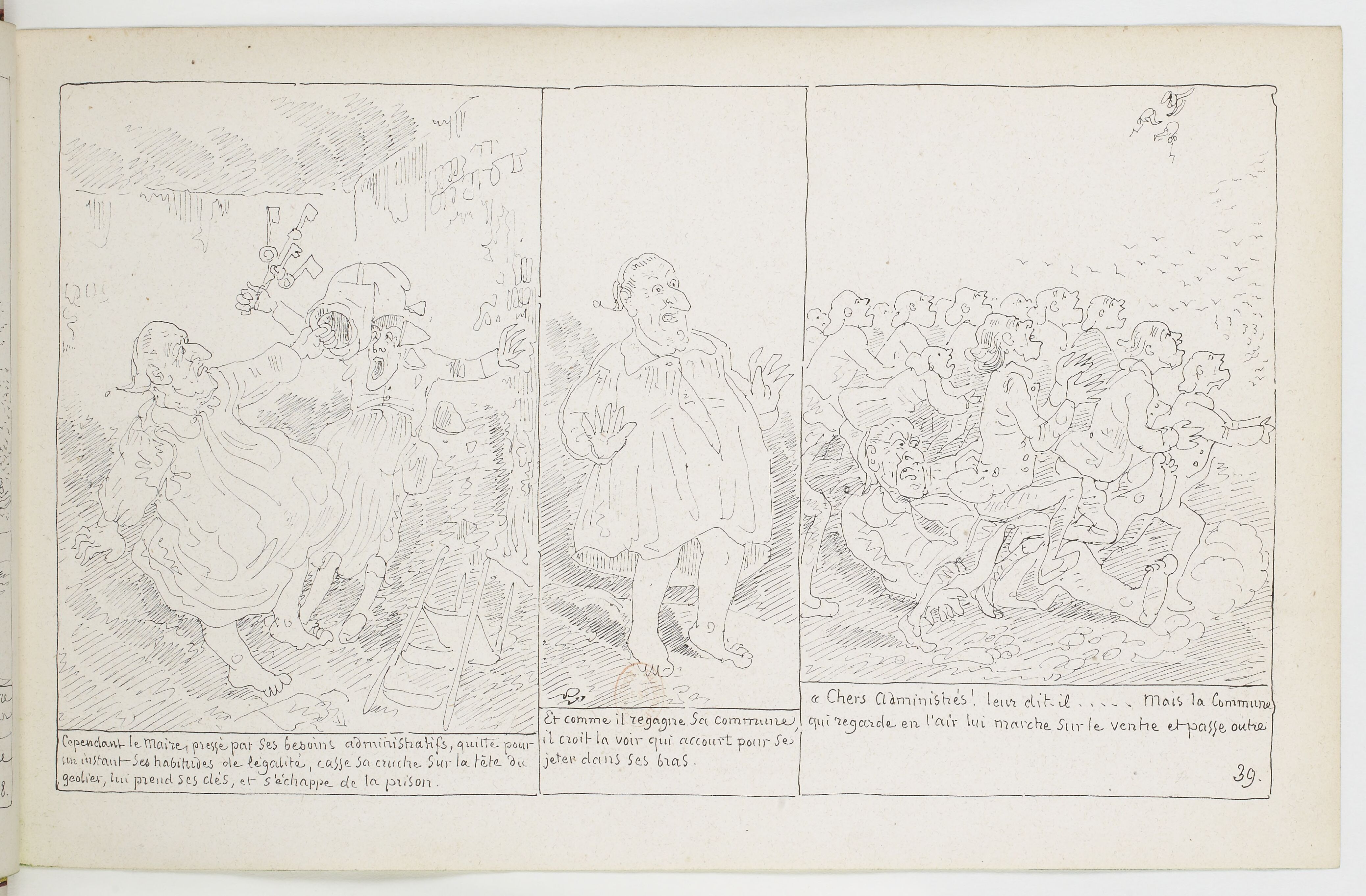 Le Docteur Festus (Rodolphe Töpffer, 1840), page 39. Domaine public. Source gallica.bnf.fr / BnF.