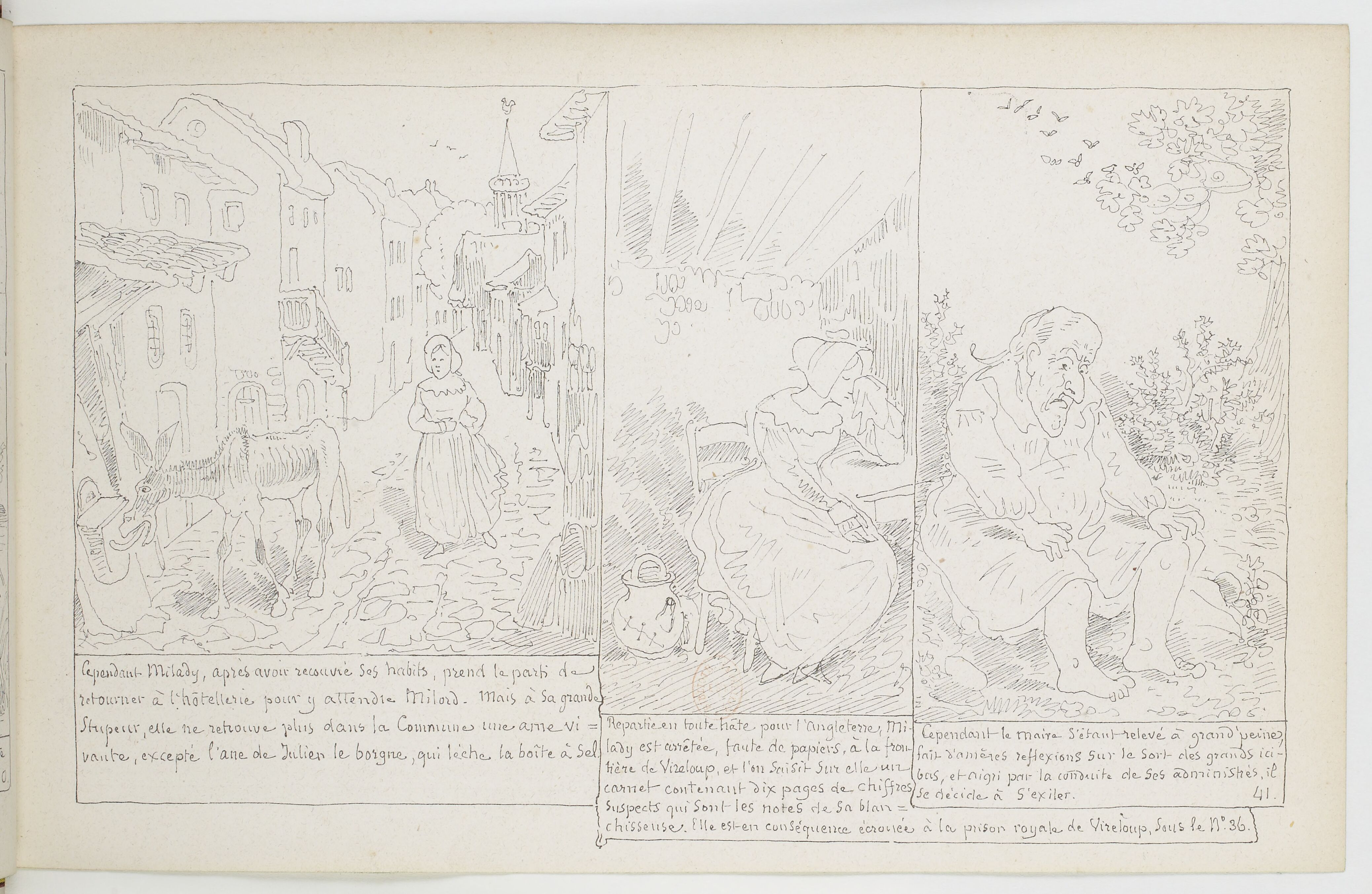 Le Docteur Festus (Rodolphe Töpffer, 1840), page 41. Domaine public. Source gallica.bnf.fr / BnF.