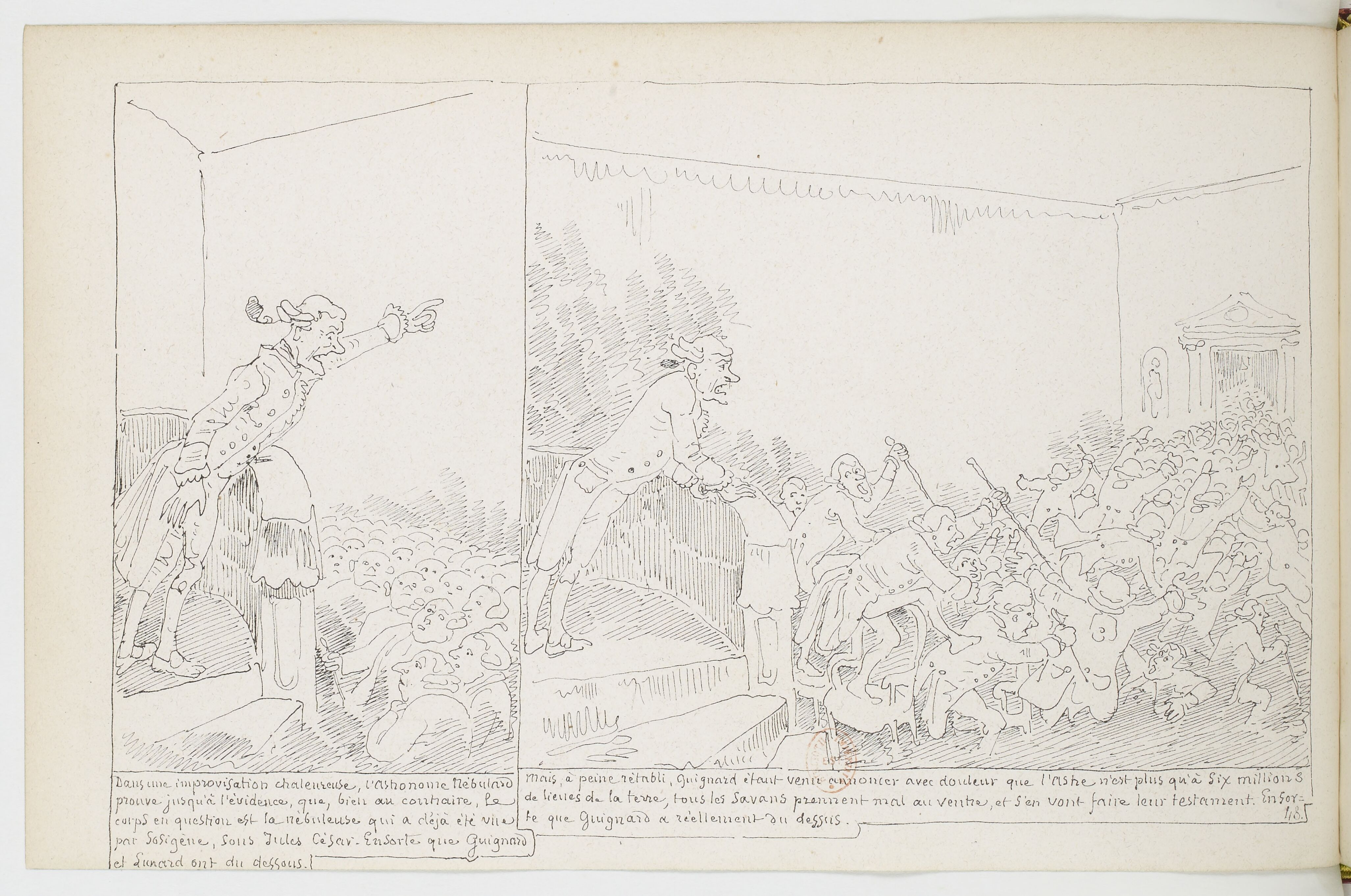 Le Docteur Festus (Rodolphe Töpffer, 1840), page 48. Domaine public. Source gallica.bnf.fr / BnF.