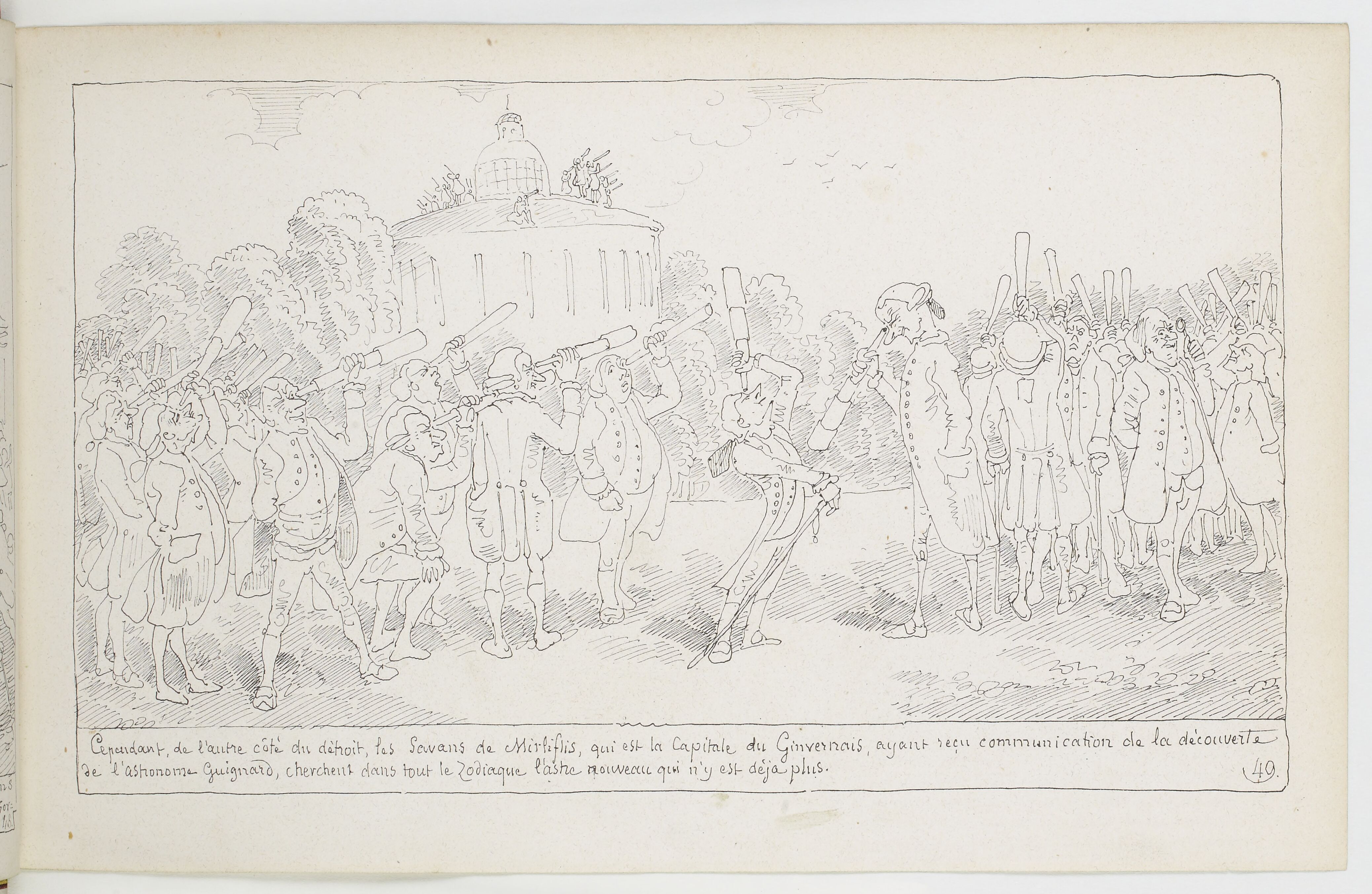 Le Docteur Festus (Rodolphe Töpffer, 1840), page 49. Domaine public. Source gallica.bnf.fr / BnF.