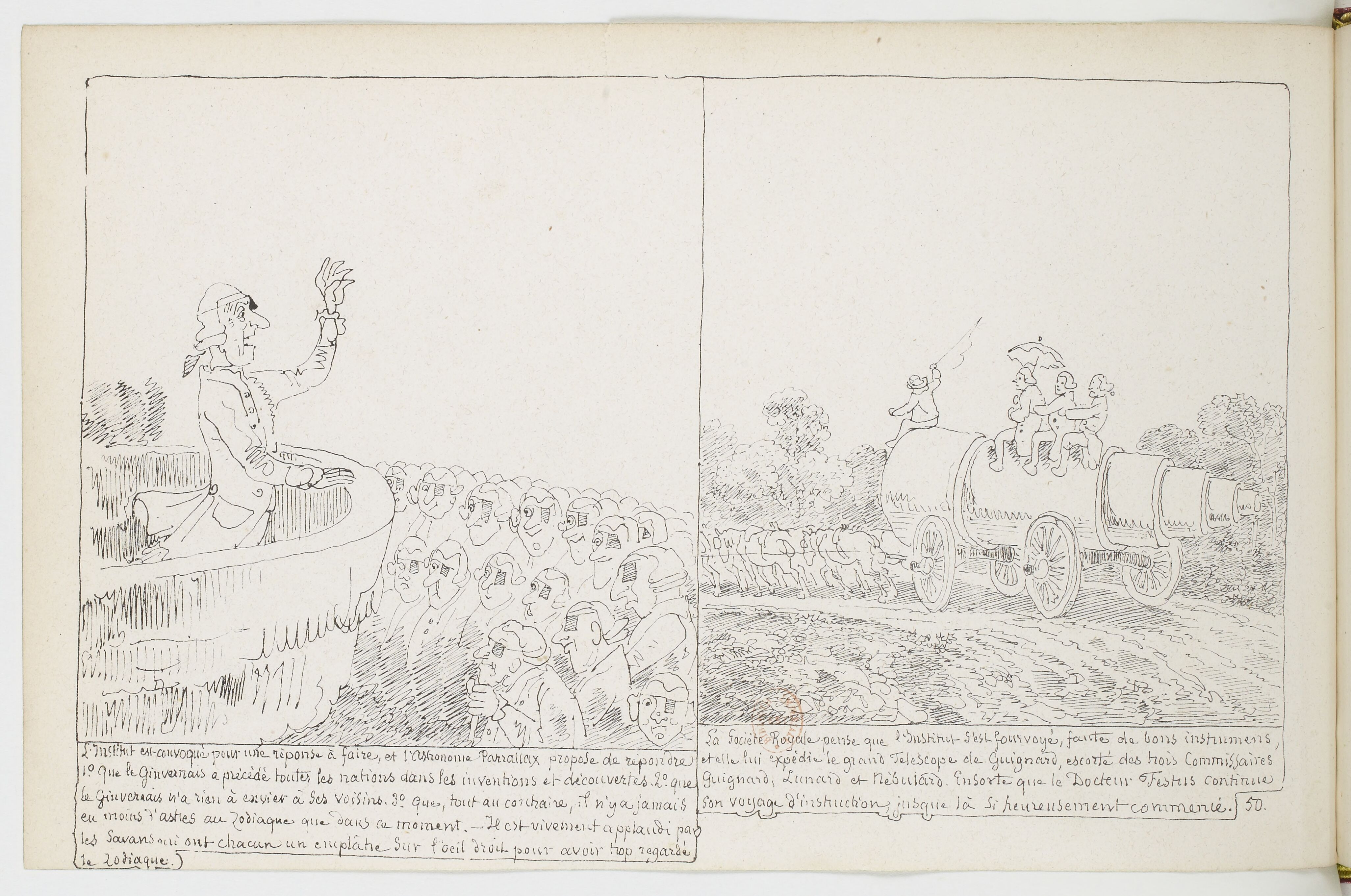 Le Docteur Festus (Rodolphe Töpffer, 1840), page 50. Domaine public. Source gallica.bnf.fr / BnF.