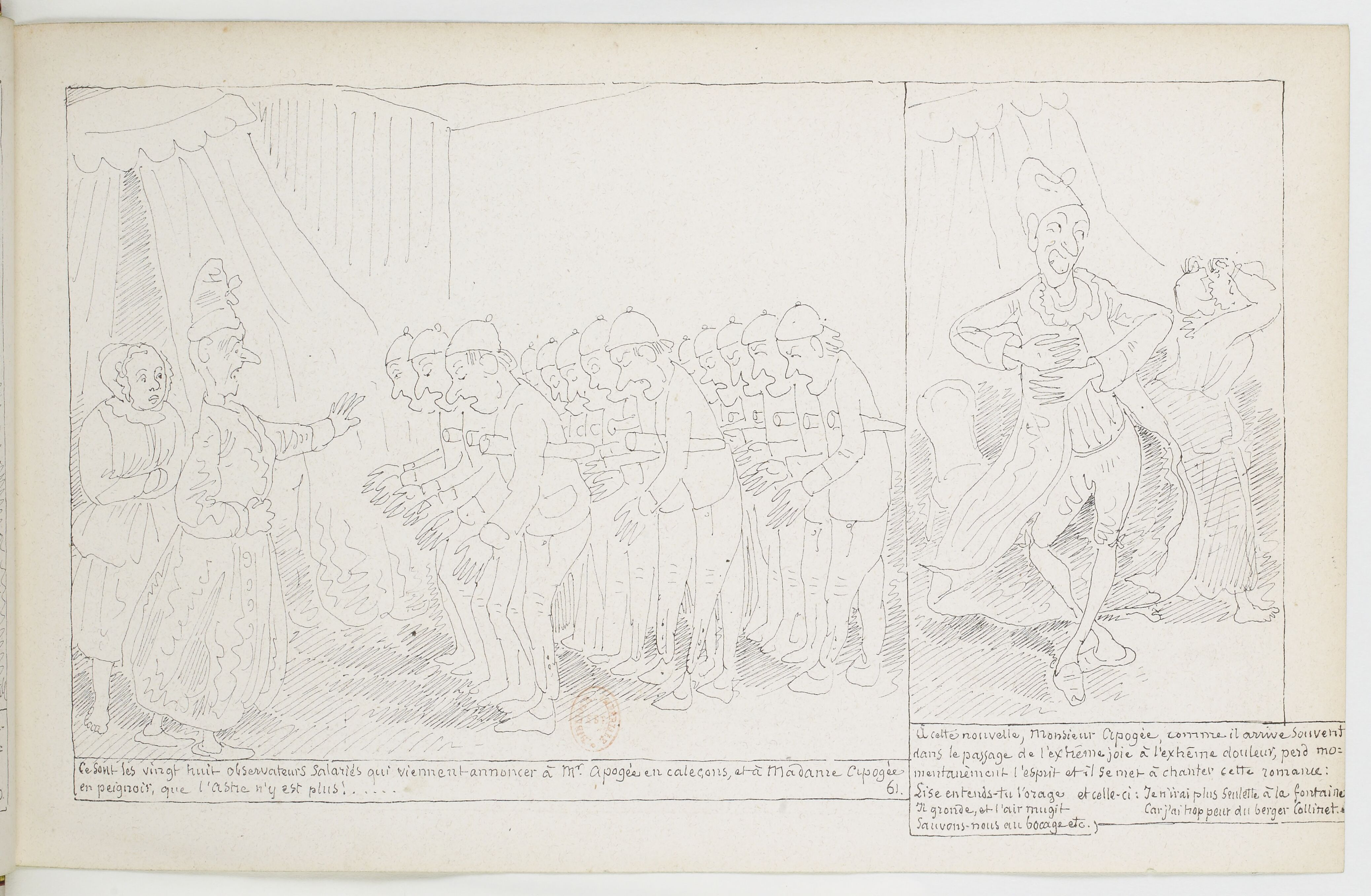 Le Docteur Festus (Rodolphe Töpffer, 1840), page 61. Domaine public. Source gallica.bnf.fr / BnF.