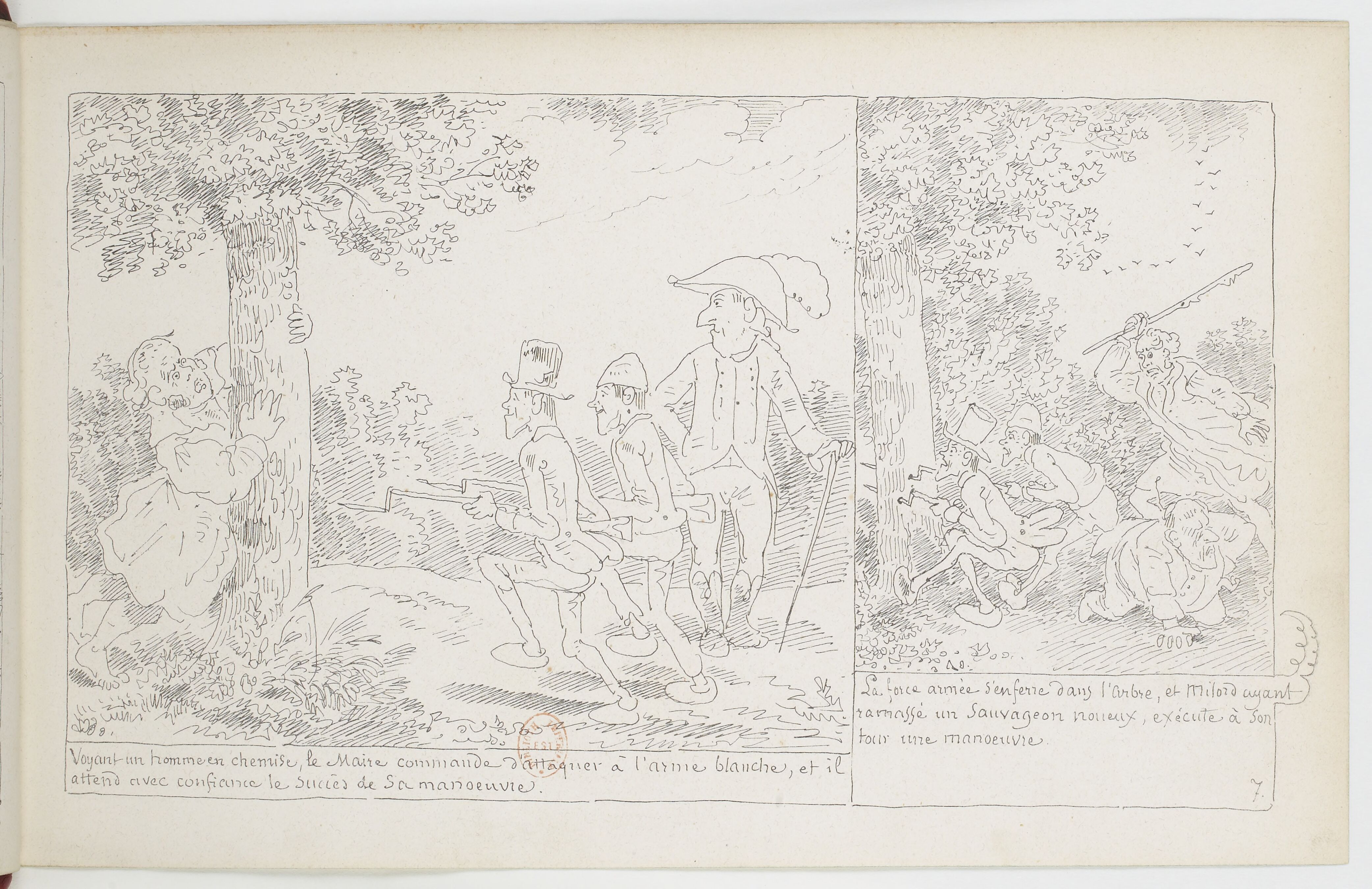 Le Docteur Festus (Rodolphe Töpffer, 1840), page 7. Domaine public. Source gallica.bnf.fr / BnF.
