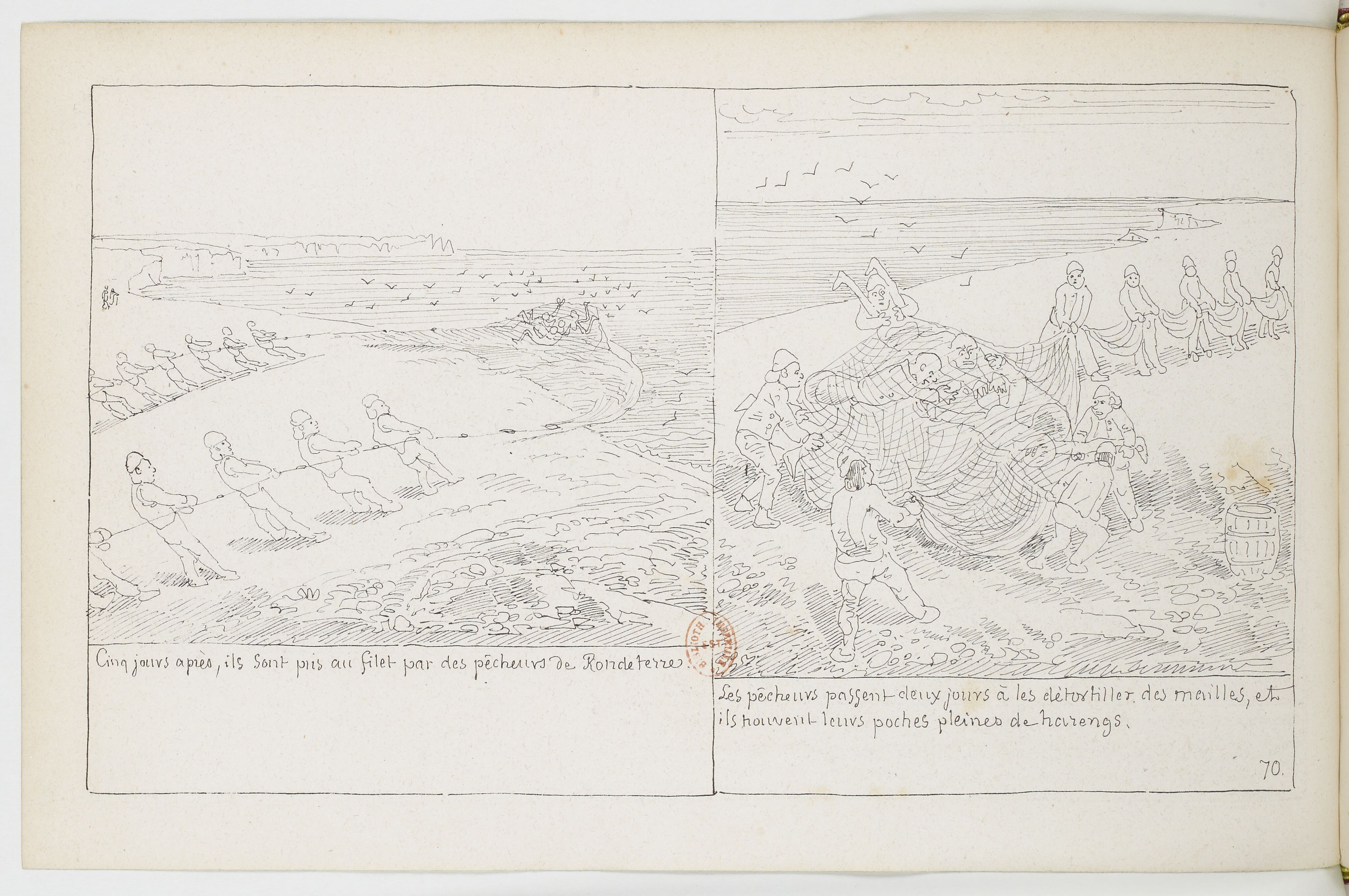 Le Docteur Festus (Rodolphe Töpffer, 1840), page 70. Domaine public. Source gallica.bnf.fr / BnF.
