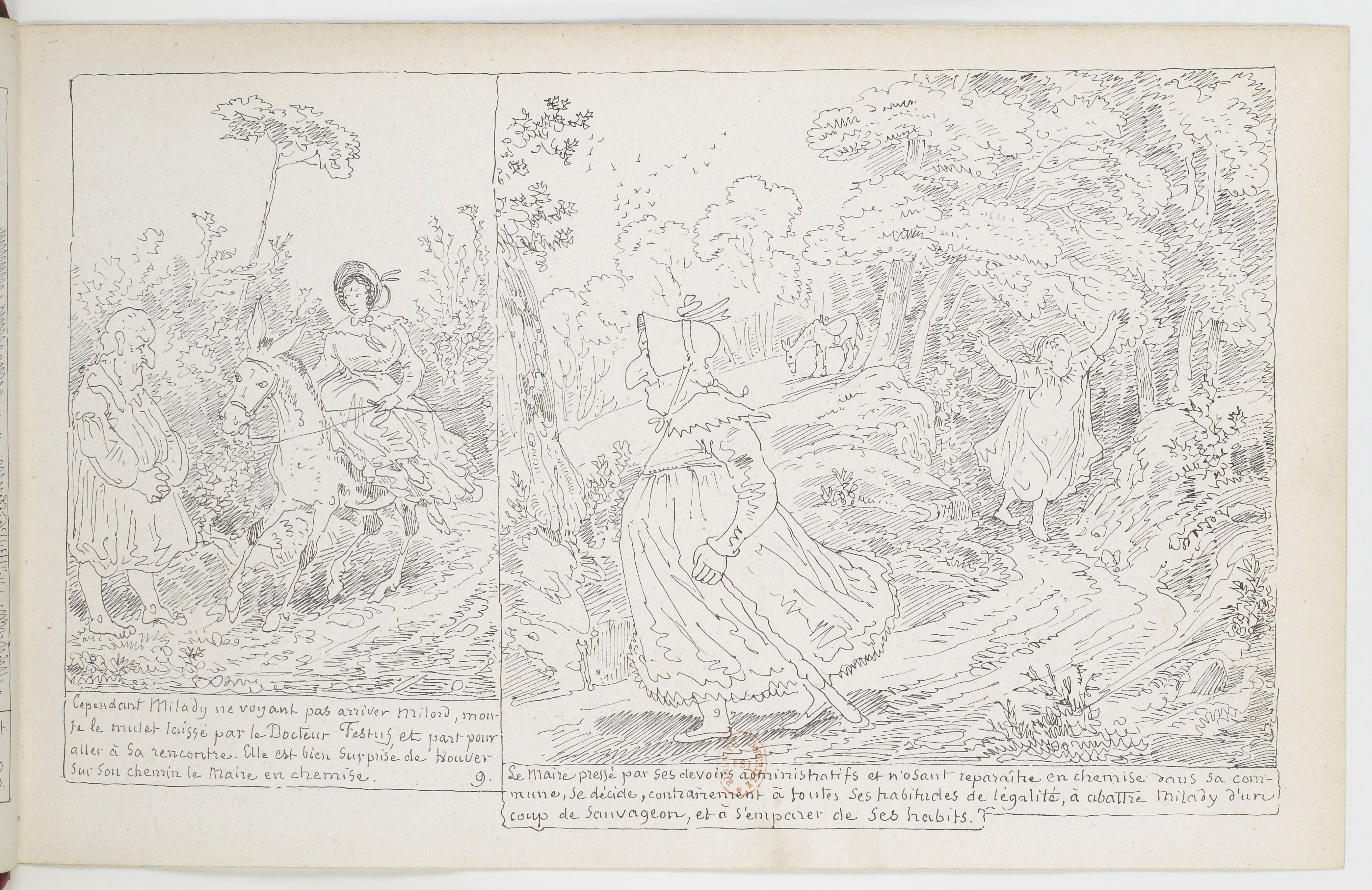 Le Docteur Festus (Rodolphe Töpffer, 1840), page 9. Domaine public. Source gallica.bnf.fr / BnF.