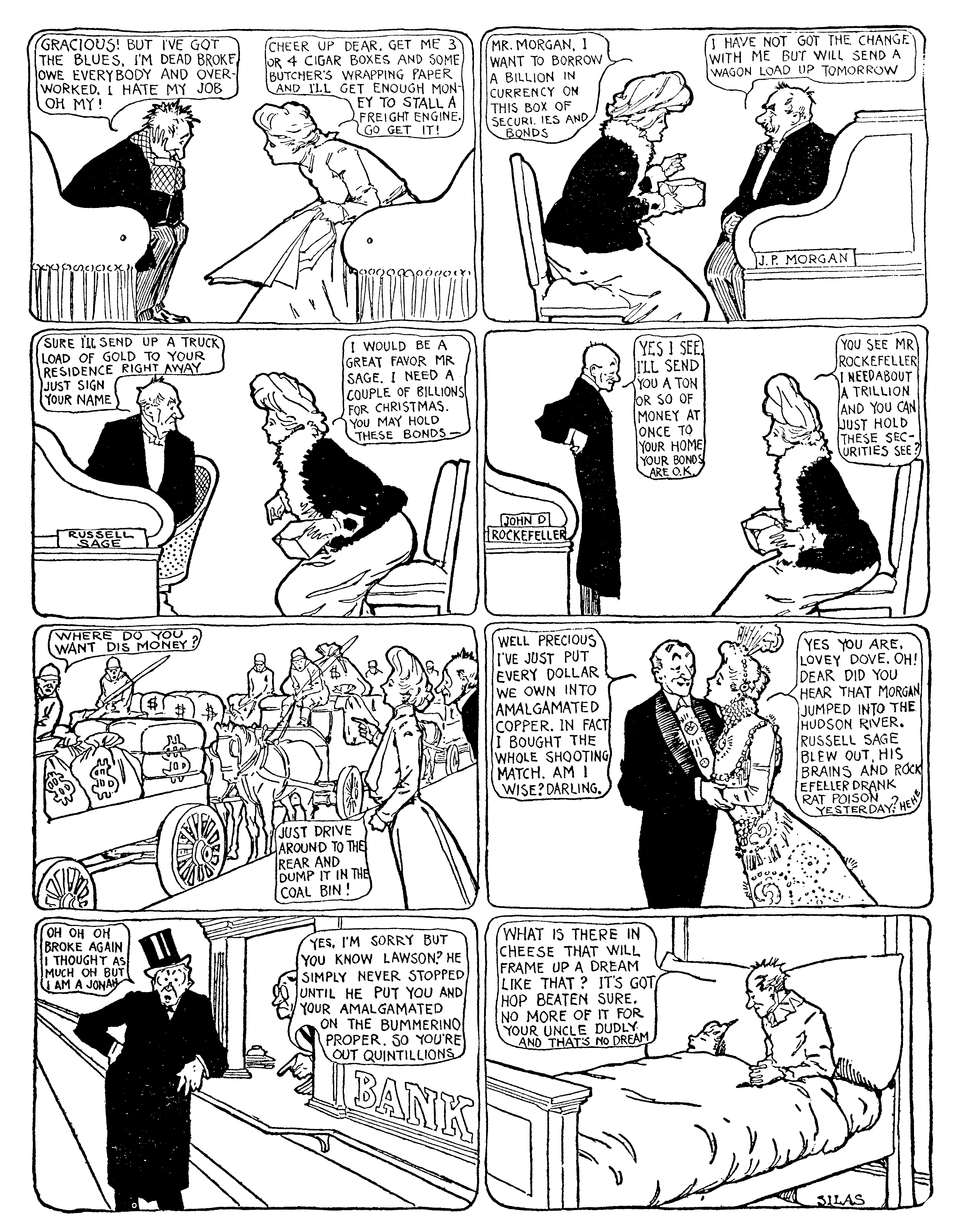 Dream of the Rarebit Fiend, strip 22 of 820. Winsor McCay (1904–1913), public domain. Scan: Internet Archive.