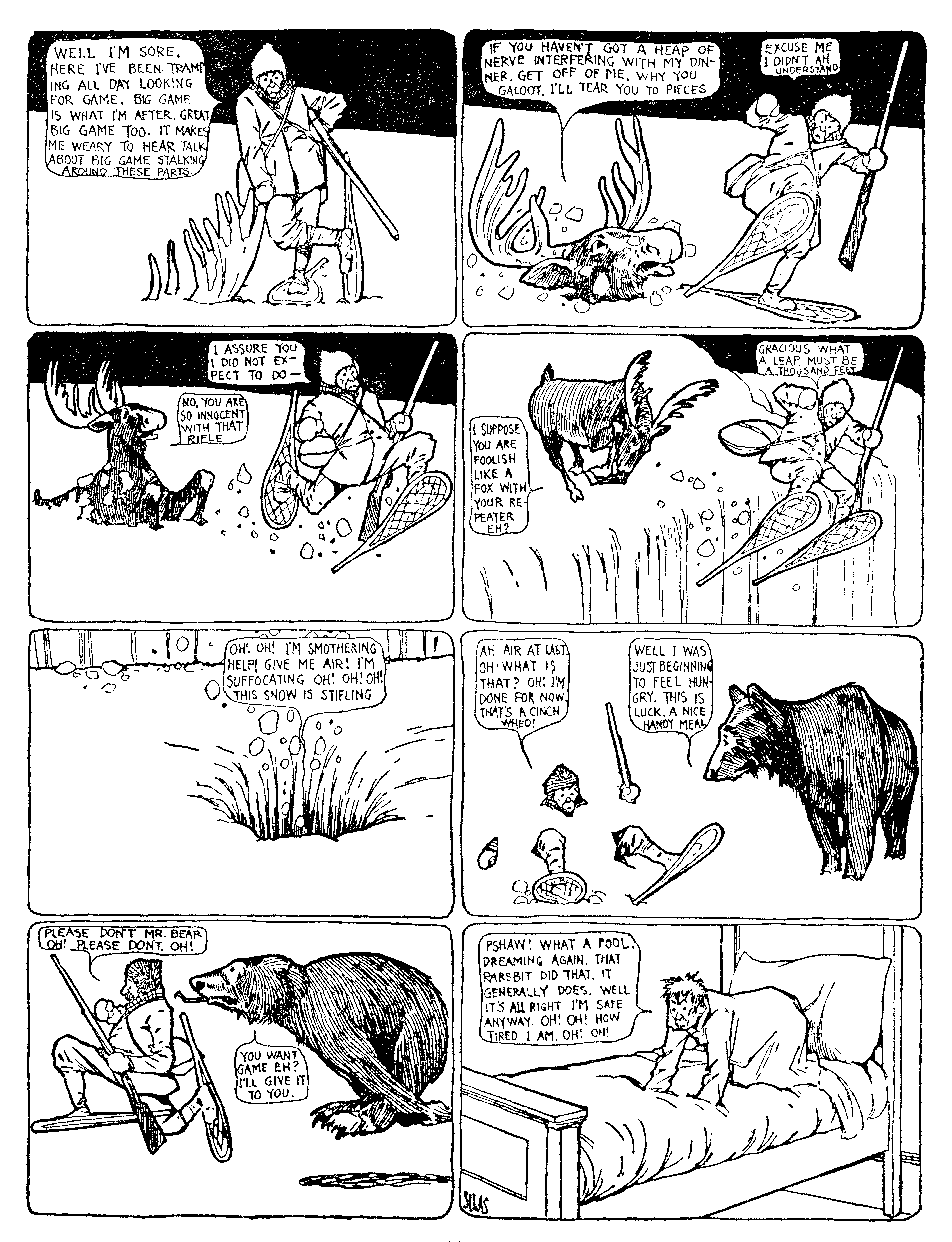 Dream of the Rarebit Fiend, strip 29 of 820. Winsor McCay (1904–1913), public domain. Scan: Internet Archive.