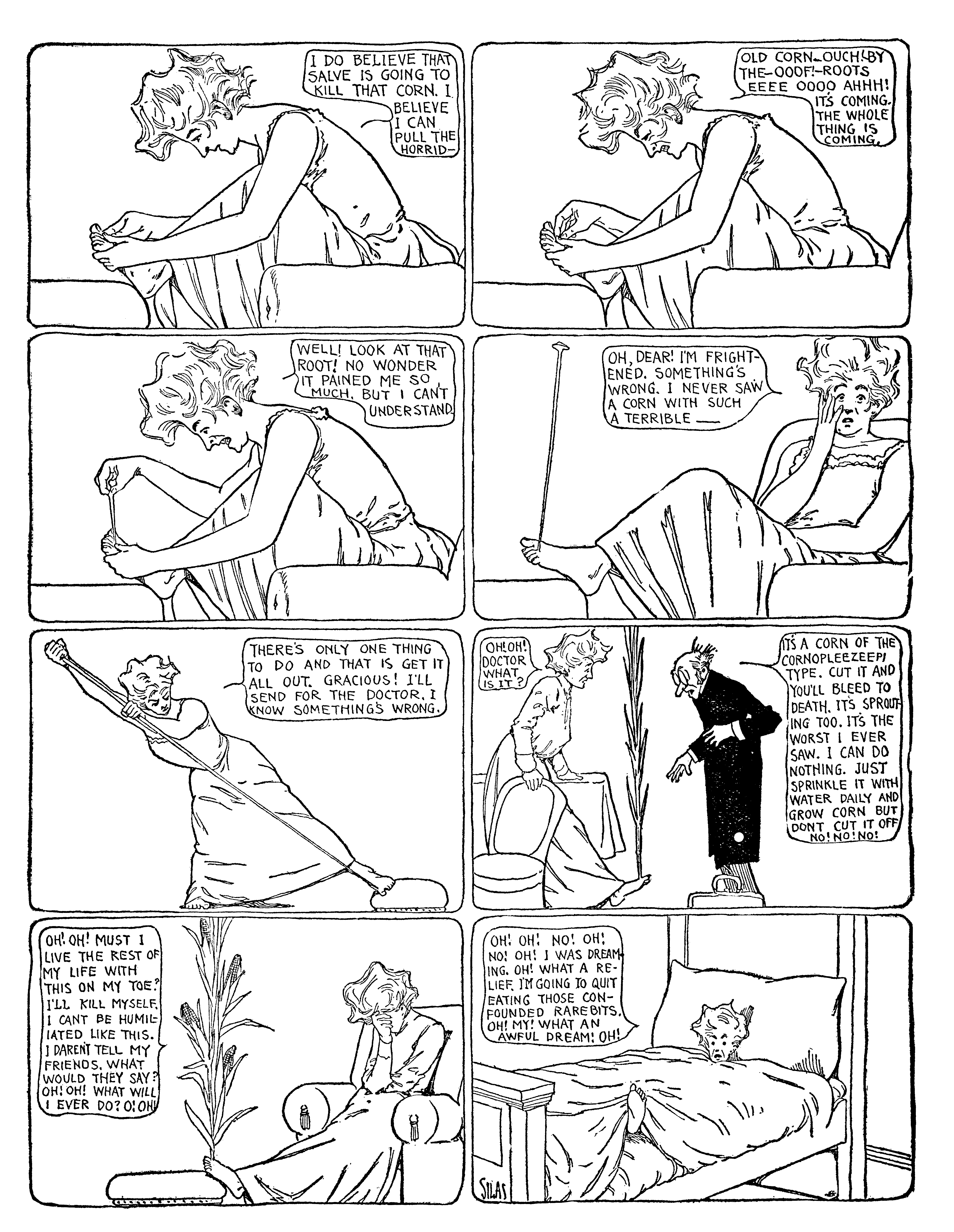 Dream of the Rarebit Fiend, strip 40 of 820. Winsor McCay (1904–1913), public domain. Scan: Internet Archive.