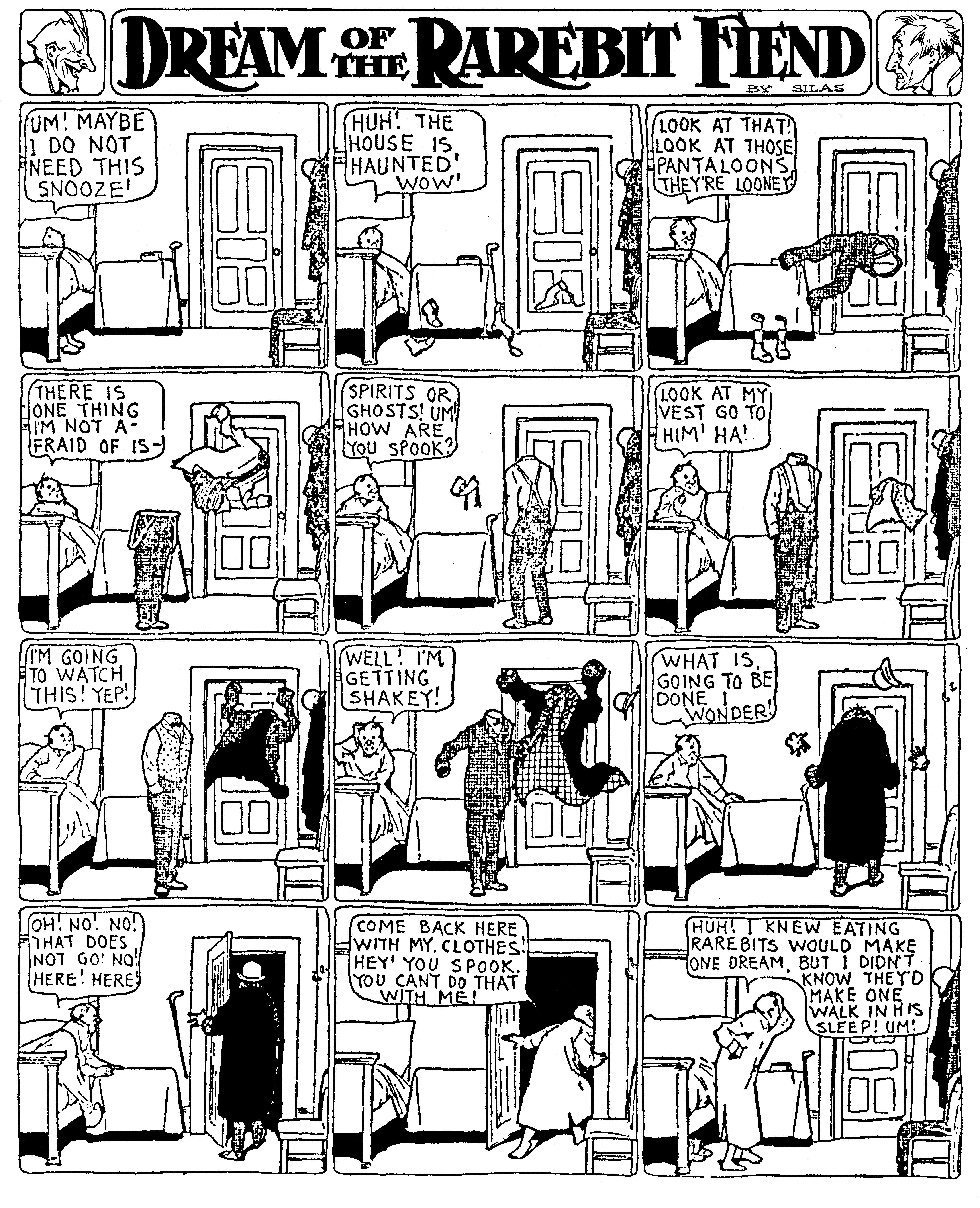 Dream of the Rarebit Fiend, strip 465 of 820. Winsor McCay (1904–1913), public domain. Scan: Internet Archive.