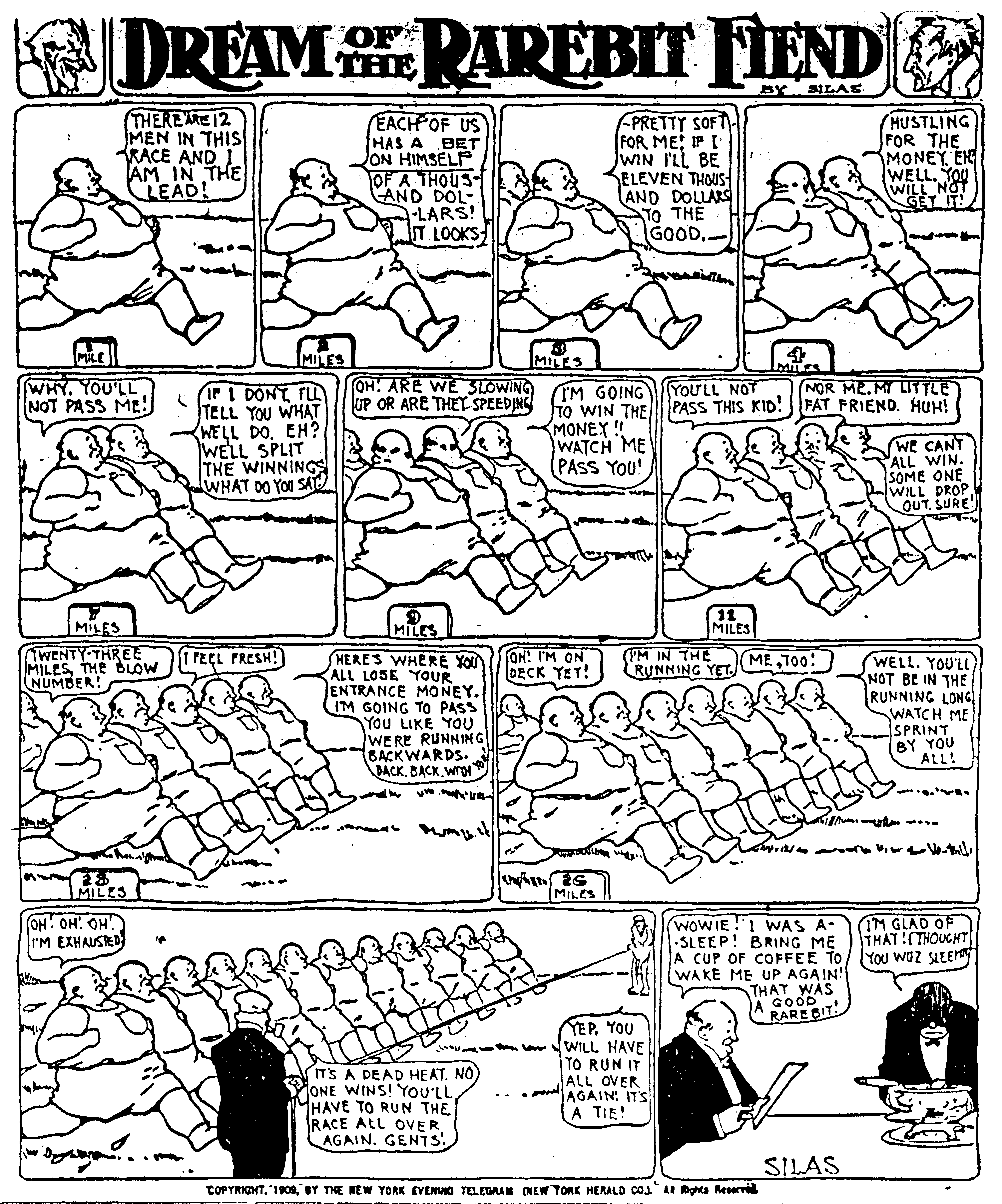 Dream of the Rarebit Fiend, strip 474 of 820. Winsor McCay (1904–1913), public domain. Scan: Internet Archive.