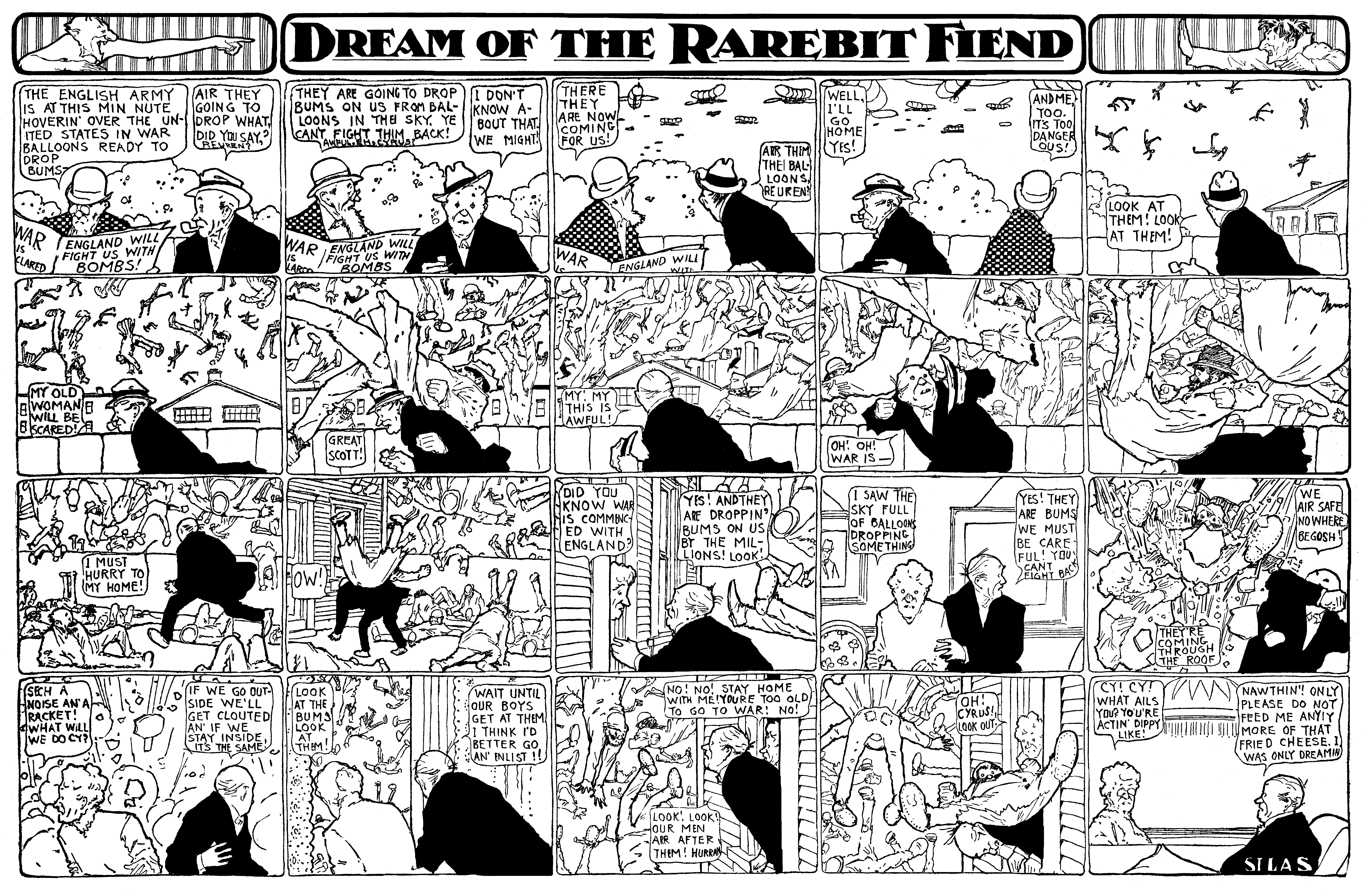 Dream of the Rarebit Fiend, strip 479 of 820. Winsor McCay (1904–1913), public domain. Scan: Internet Archive.