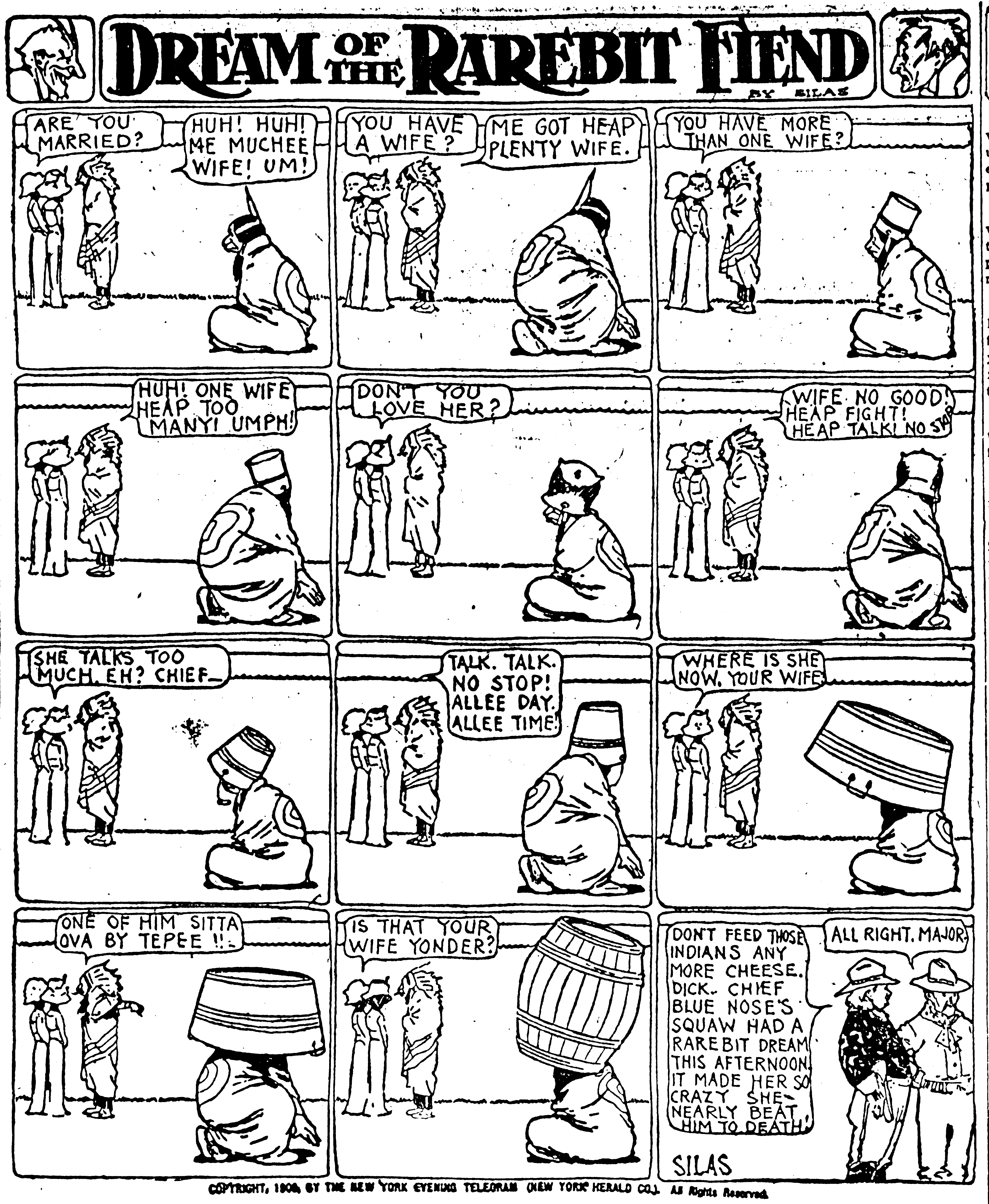 Dream of the Rarebit Fiend, strip 494 of 820. Winsor McCay (1904–1913), public domain. Scan: Internet Archive.