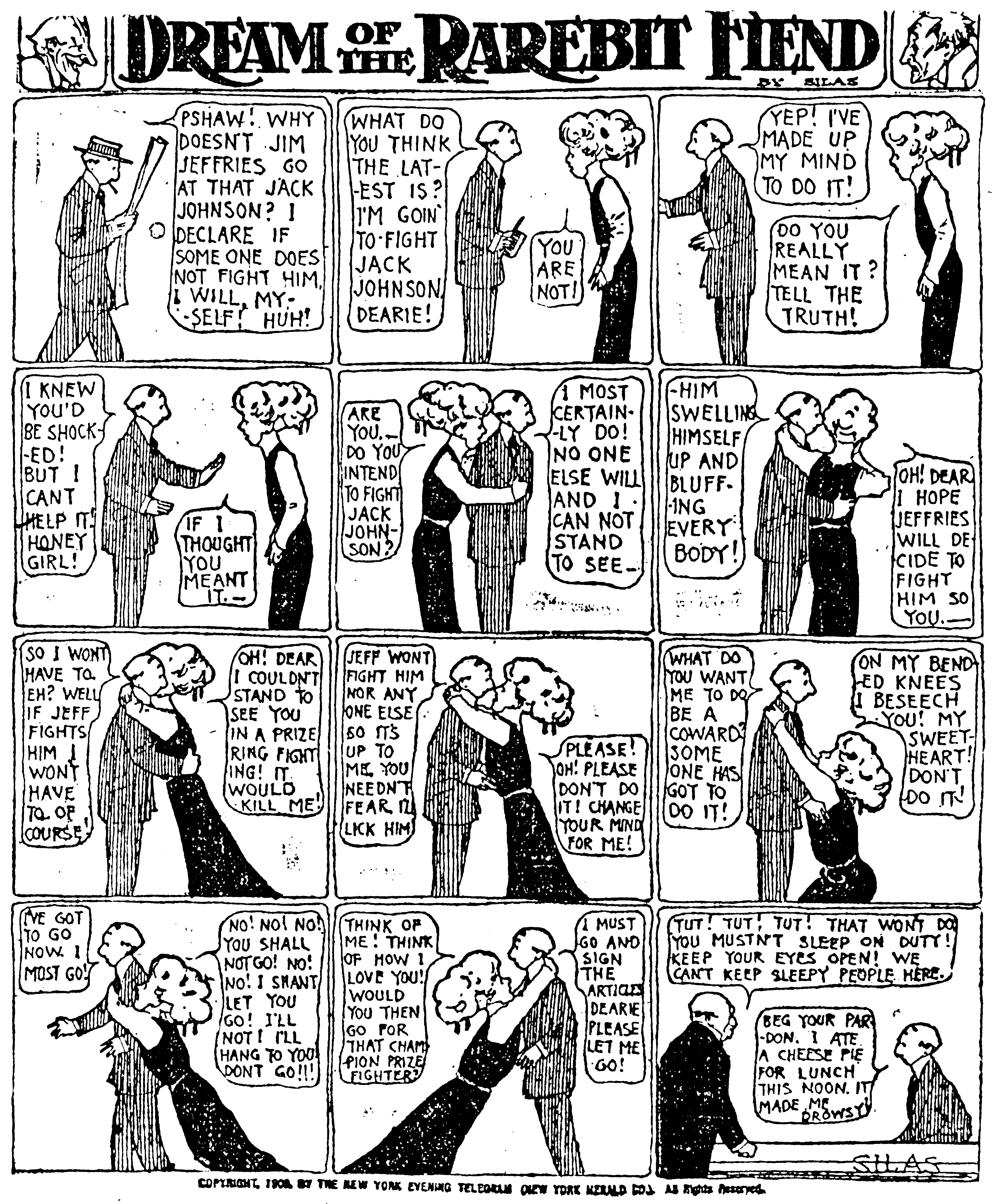 Dream of the Rarebit Fiend, strip 518 of 820. Winsor McCay (1904–1913), public domain. Scan: Internet Archive.