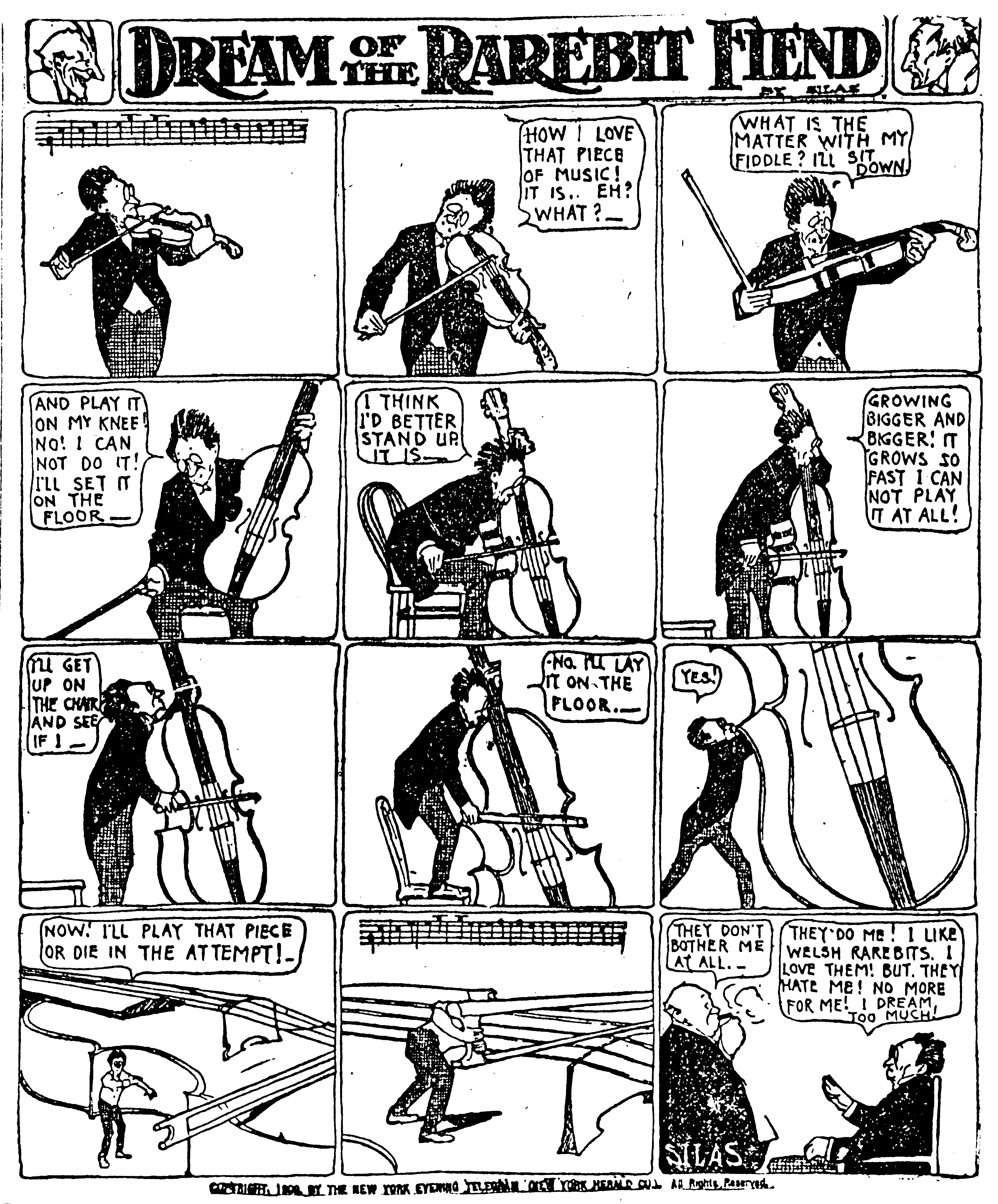 Dream of the Rarebit Fiend, strip 534 of 820. Winsor McCay (1904–1913), public domain. Scan: Internet Archive.