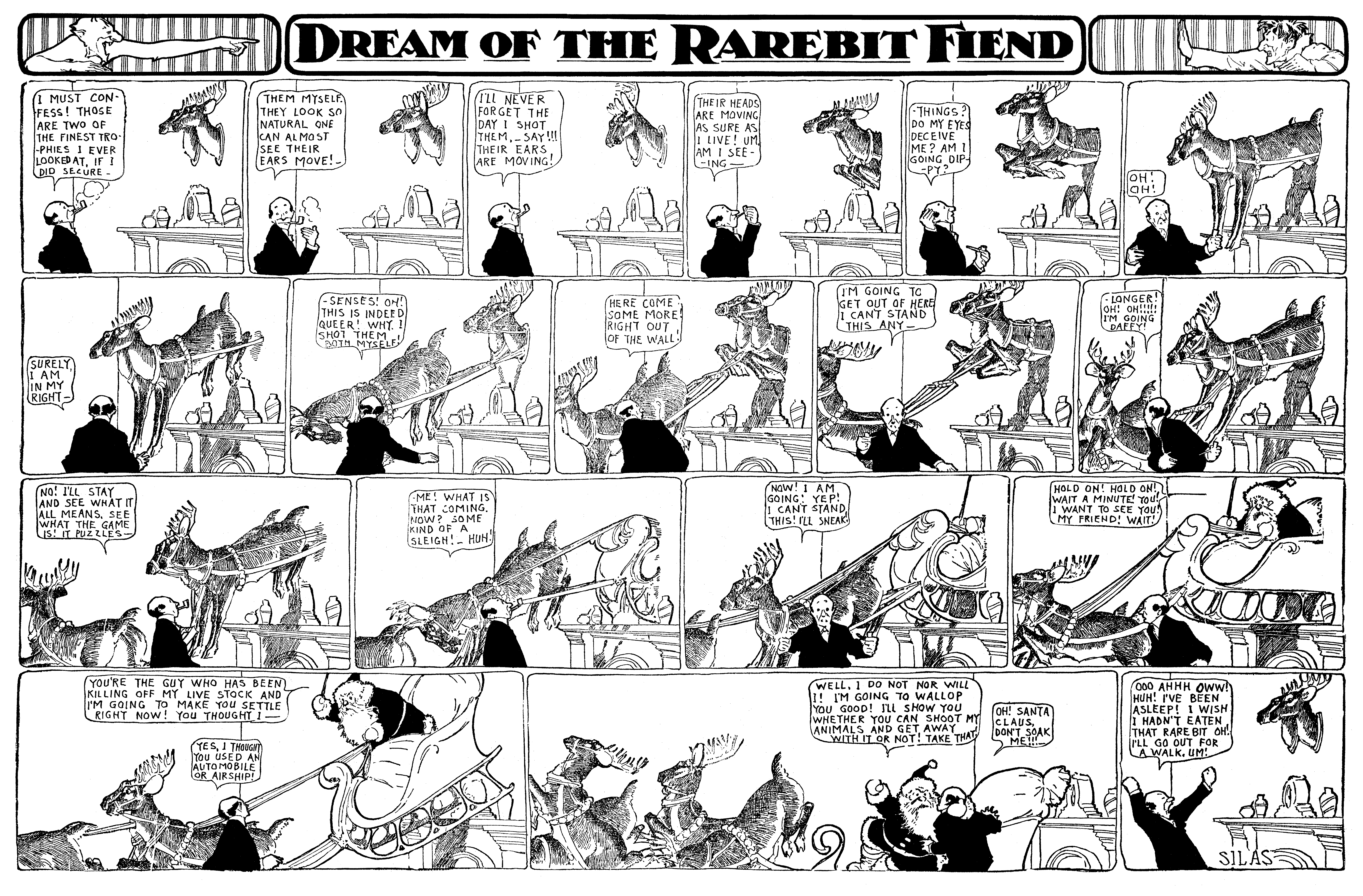 Dream of the Rarebit Fiend, strip 548 of 820. Winsor McCay (1904–1913), public domain. Scan: Internet Archive.