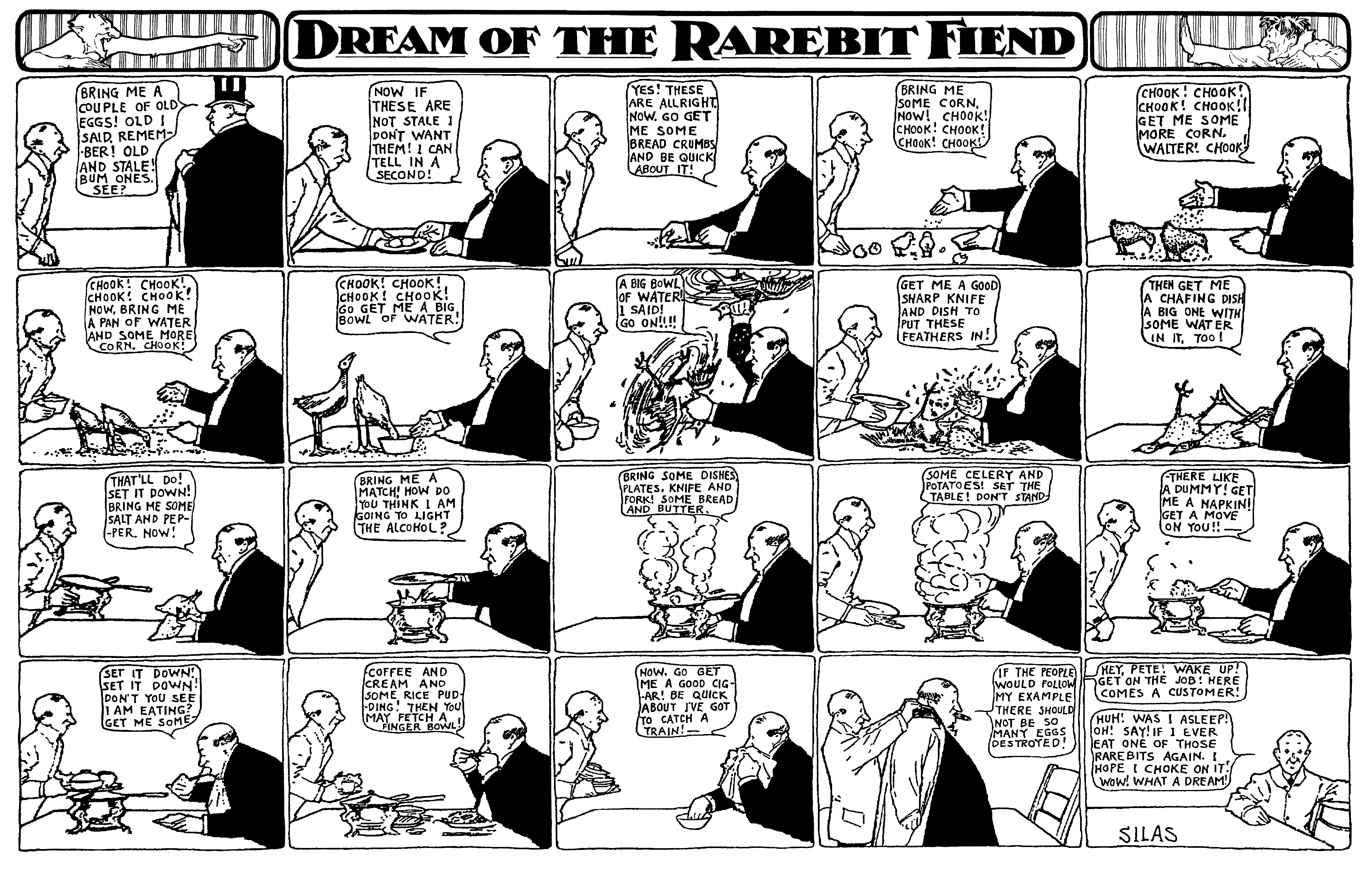 Dream of the Rarebit Fiend, strip 552 of 820. Winsor McCay (1904–1913), public domain. Scan: Internet Archive.