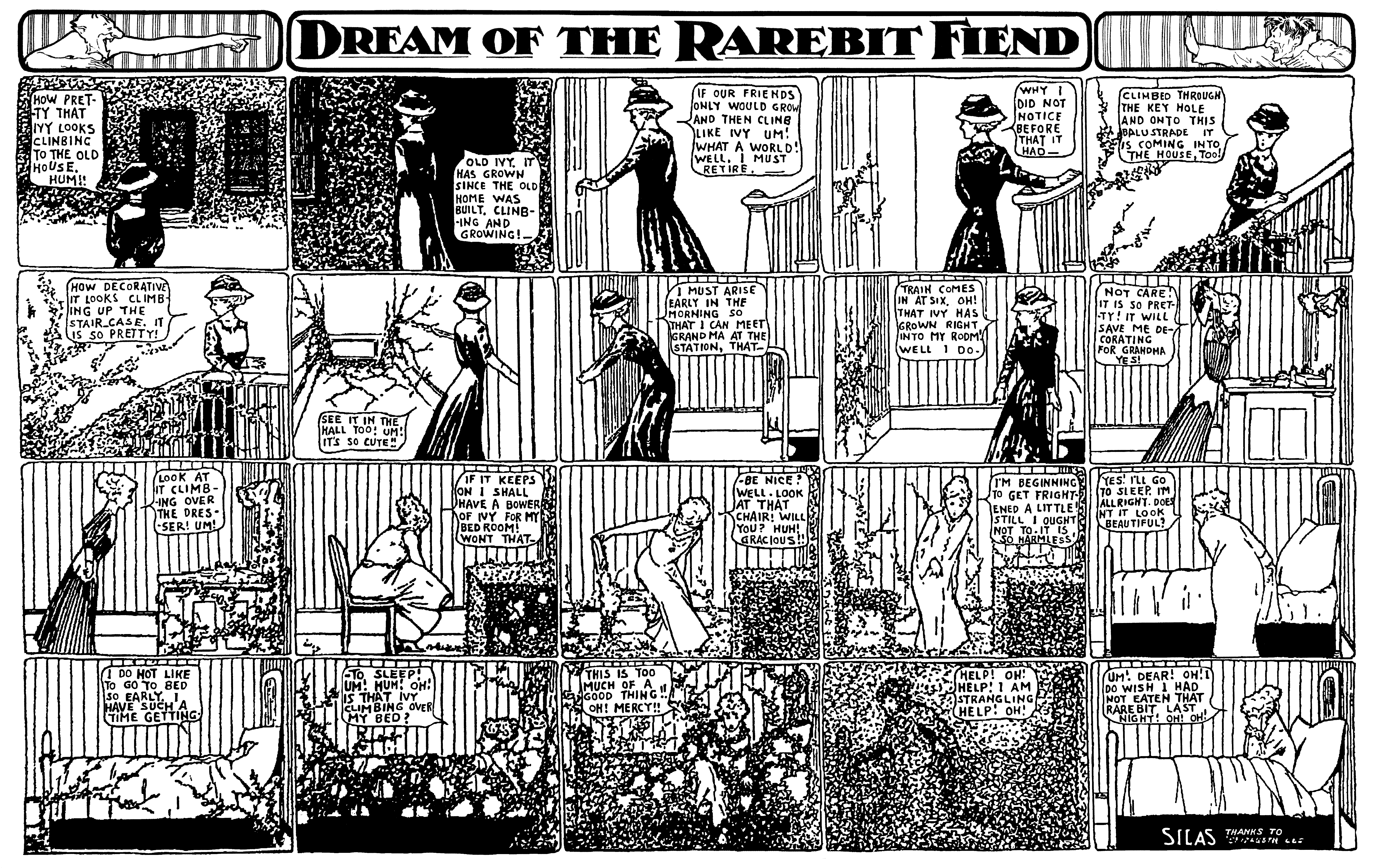 Dream of the Rarebit Fiend, strip 554 of 820. Winsor McCay (1904–1913), public domain. Scan: Internet Archive.