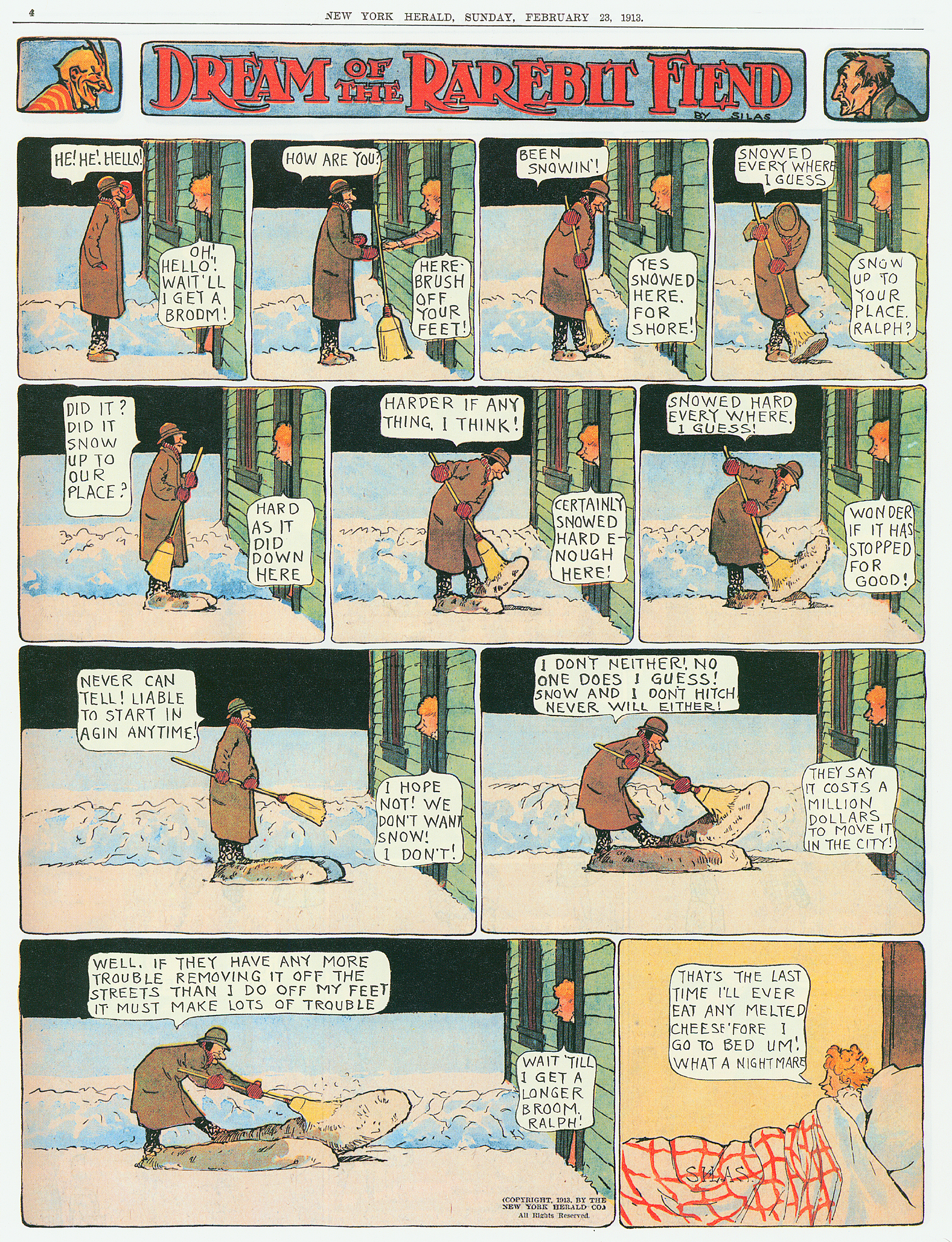 Dream of the Rarebit Fiend, strip 598 of 820. Winsor McCay (1904–1913), public domain. Scan: Internet Archive.