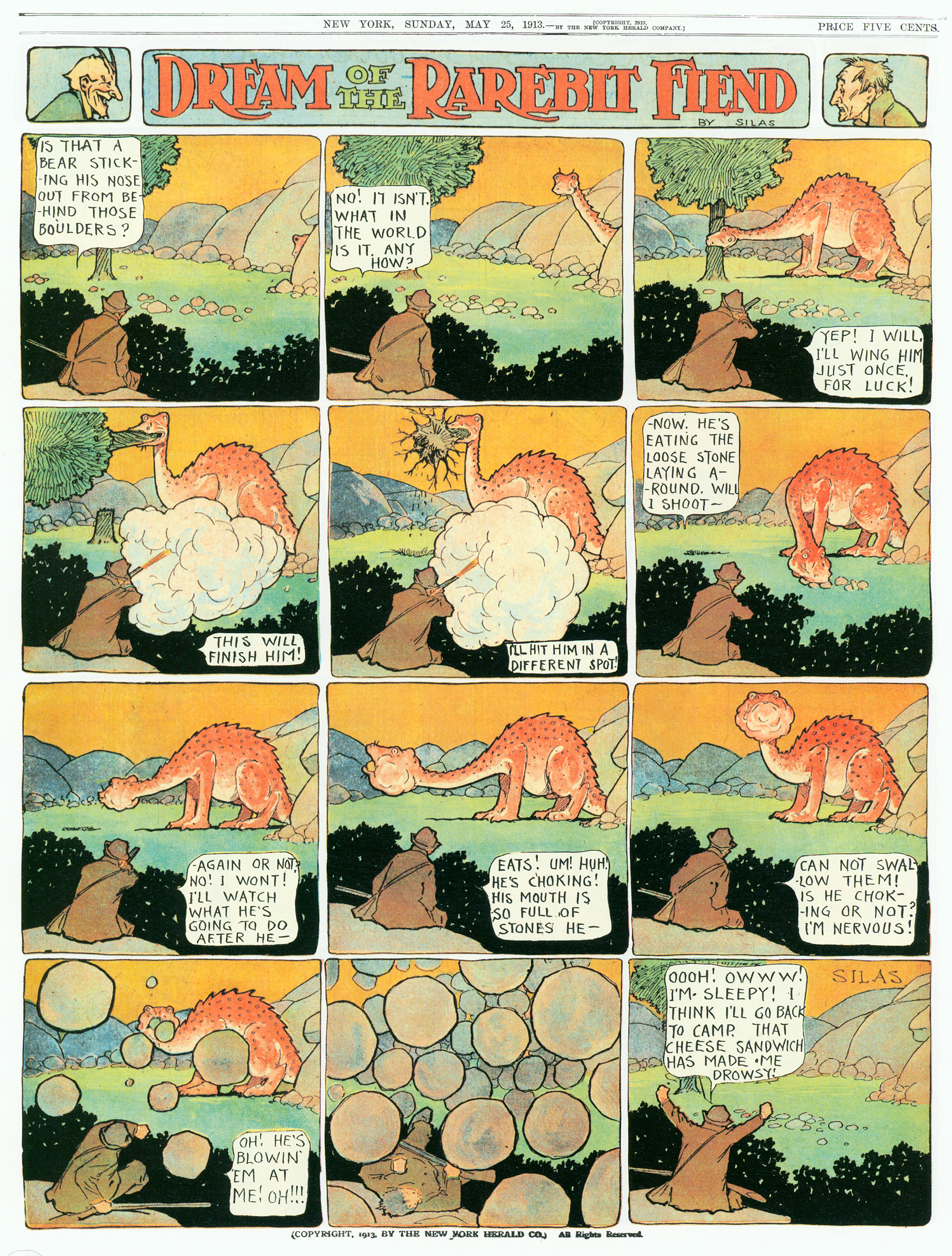 Dream of the Rarebit Fiend, strip 611 of 820. Winsor McCay (1904–1913), public domain. Scan: Internet Archive.