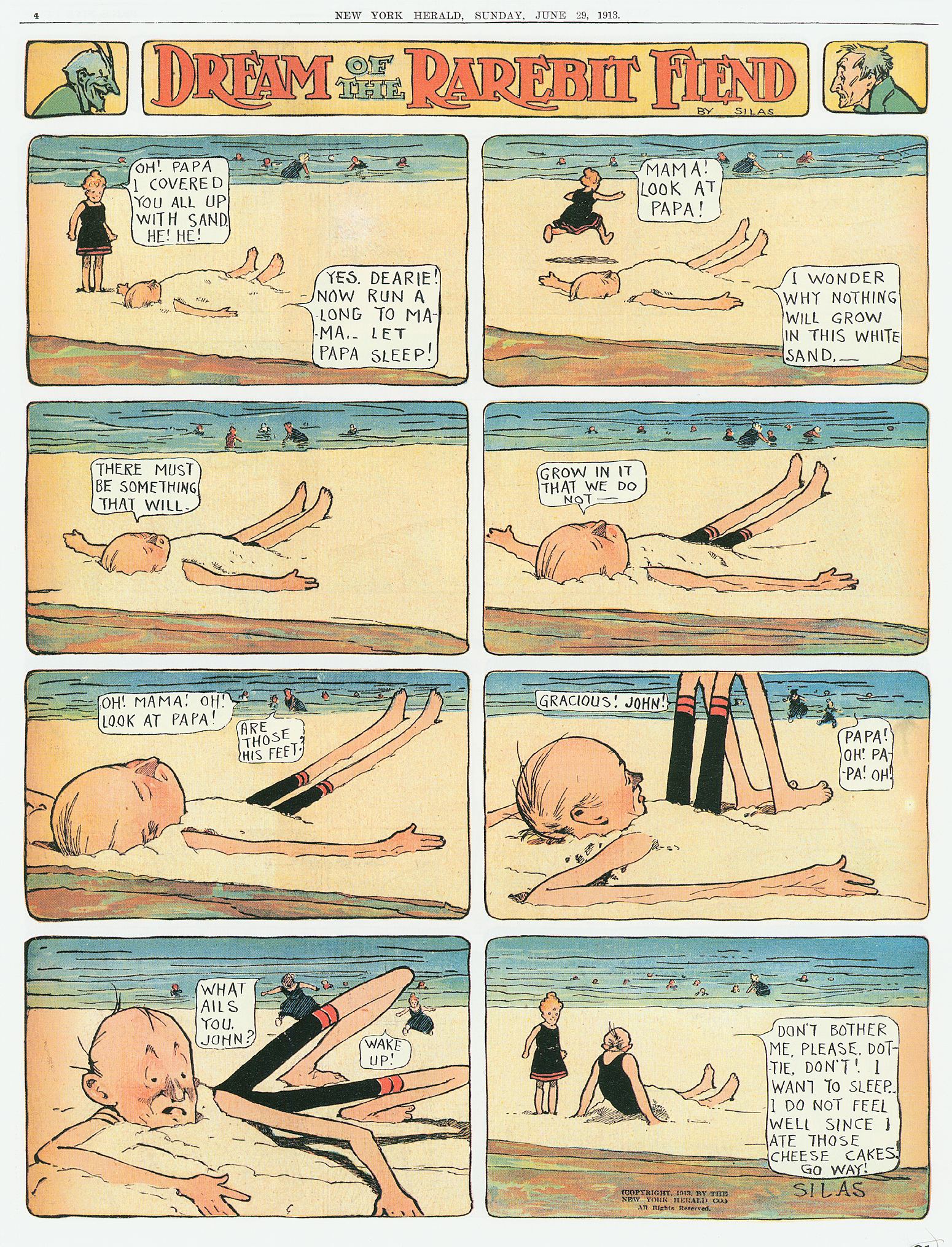 Dream of the Rarebit Fiend, strip 616 of 820. Winsor McCay (1904–1913), public domain. Scan: Internet Archive.