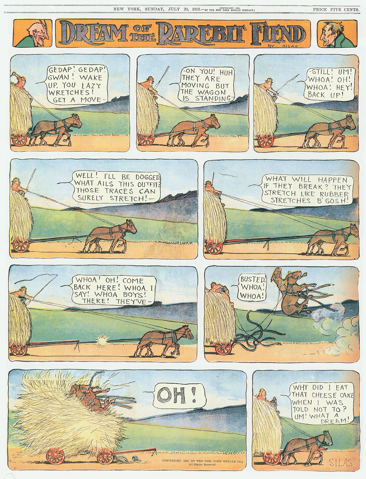 Dream of the Rarebit Fiend, strip 619 of 820. Winsor McCay (1904–1913), public domain. Scan: Internet Archive.