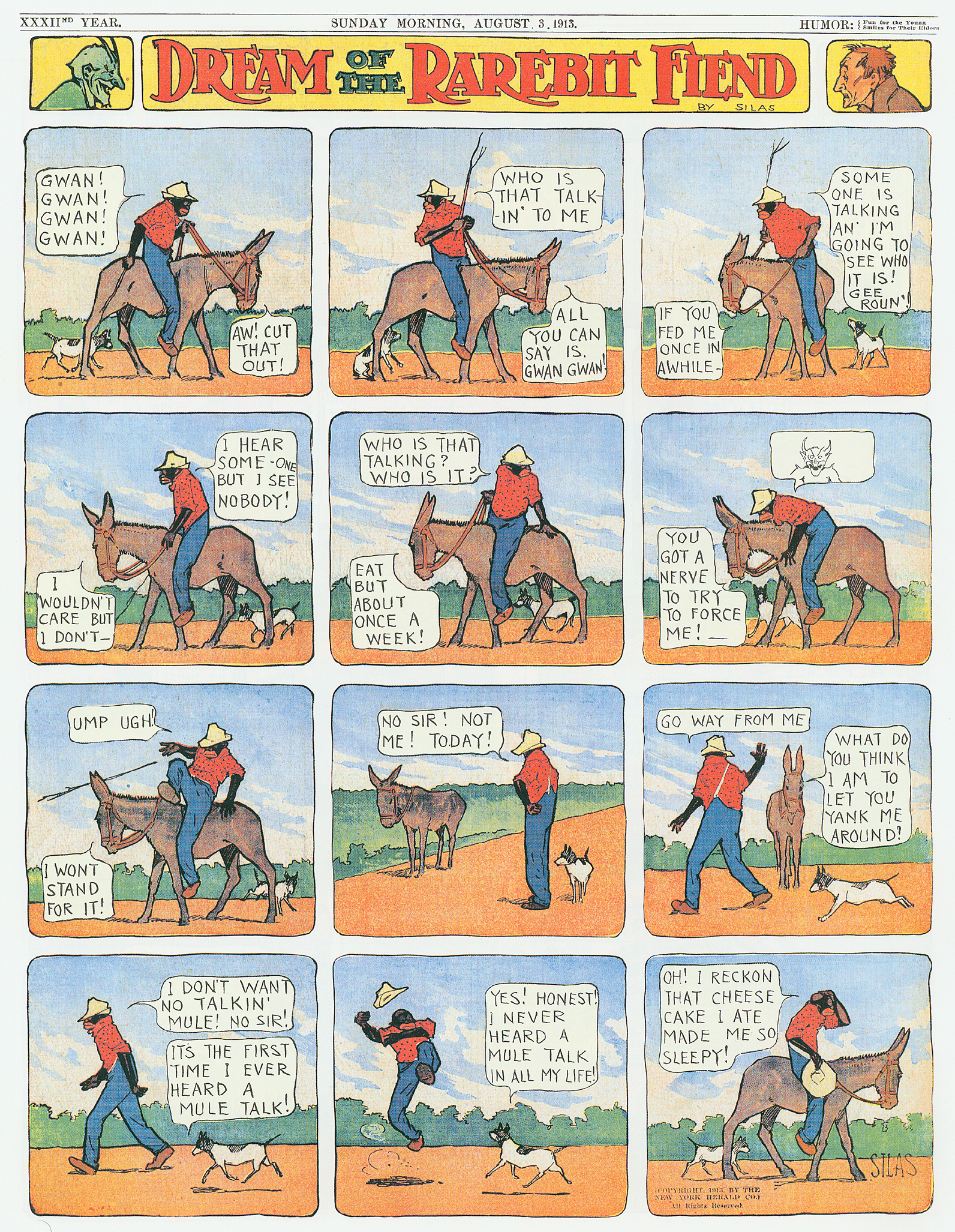 Dream of the Rarebit Fiend, strip 621 of 820. Winsor McCay (1904–1913), public domain. Scan: Internet Archive.