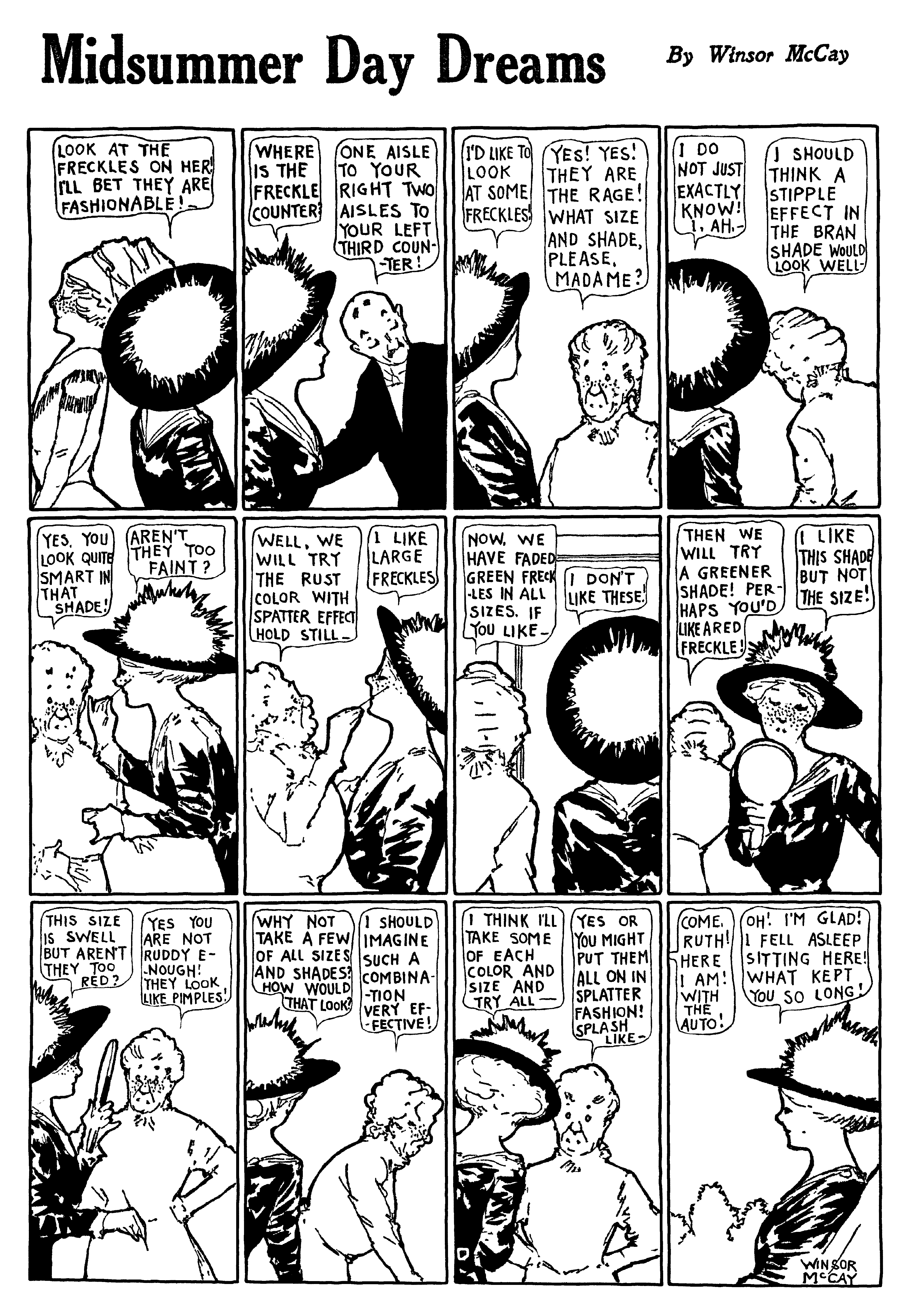 Dream of the Rarebit Fiend, strip 632 of 820. Winsor McCay (1904–1913), public domain. Scan: Internet Archive.