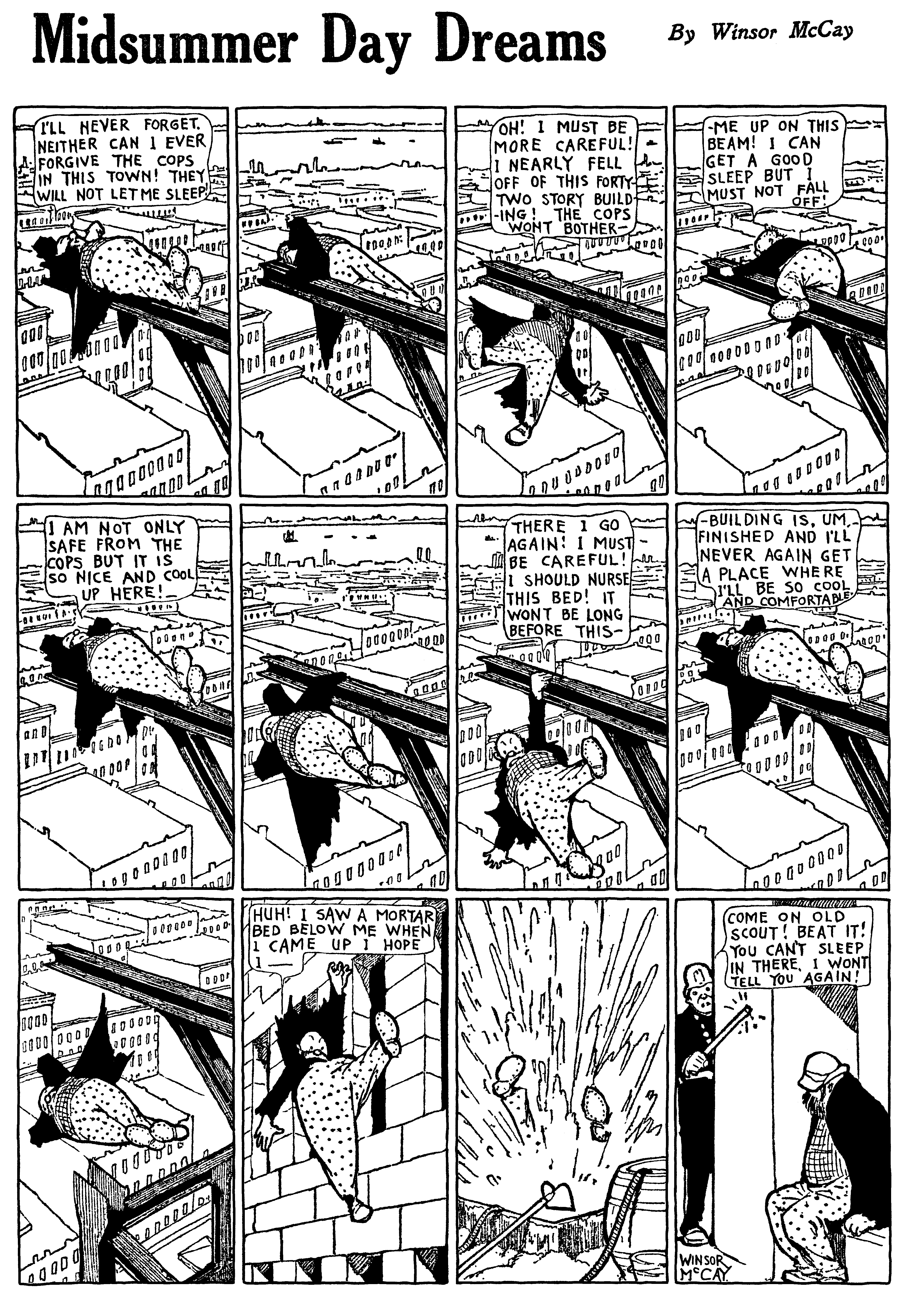 Dream of the Rarebit Fiend, strip 633 of 820. Winsor McCay (1904–1913), public domain. Scan: Internet Archive.