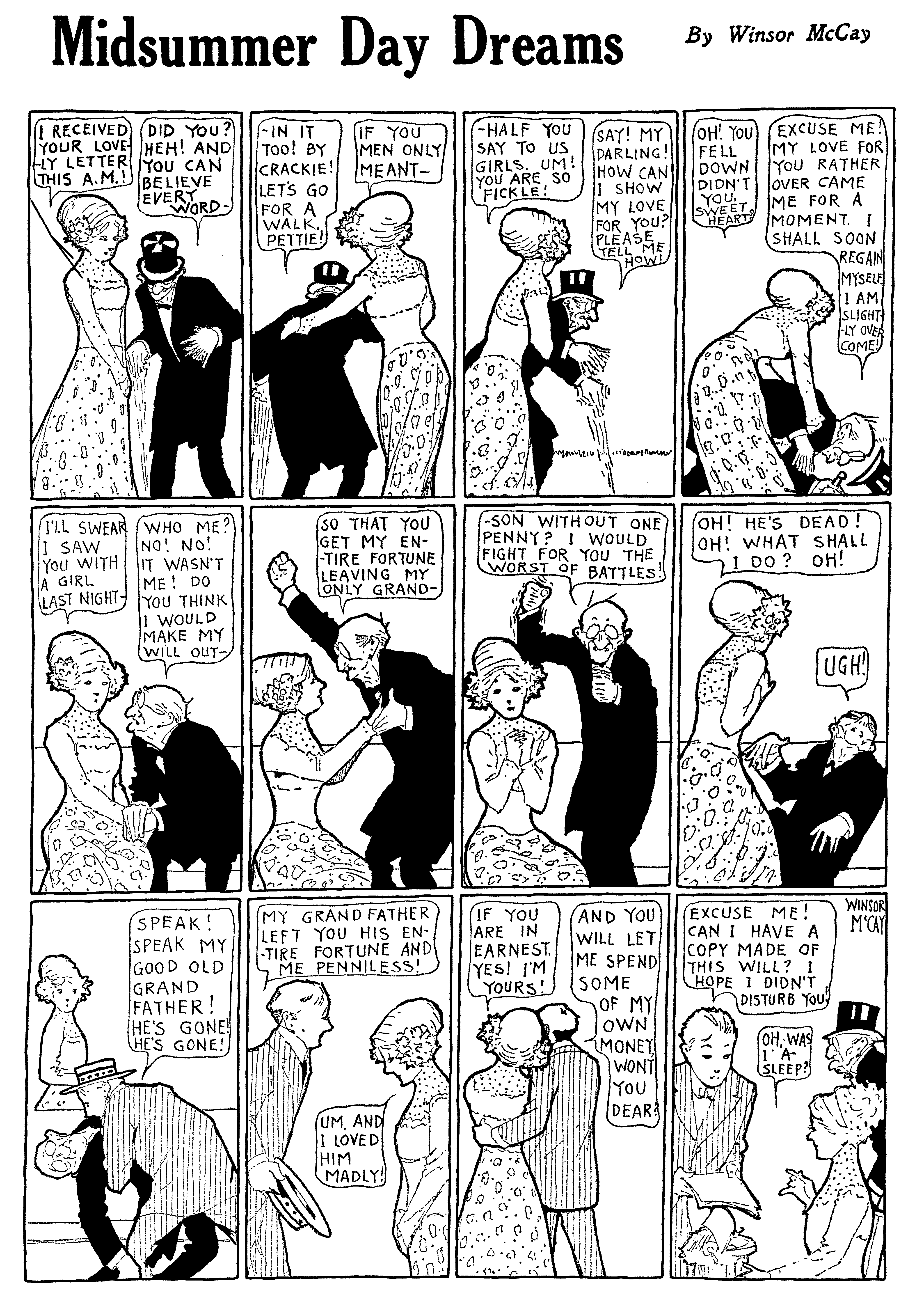 Dream of the Rarebit Fiend, strip 637 of 820. Winsor McCay (1904–1913), public domain. Scan: Internet Archive.