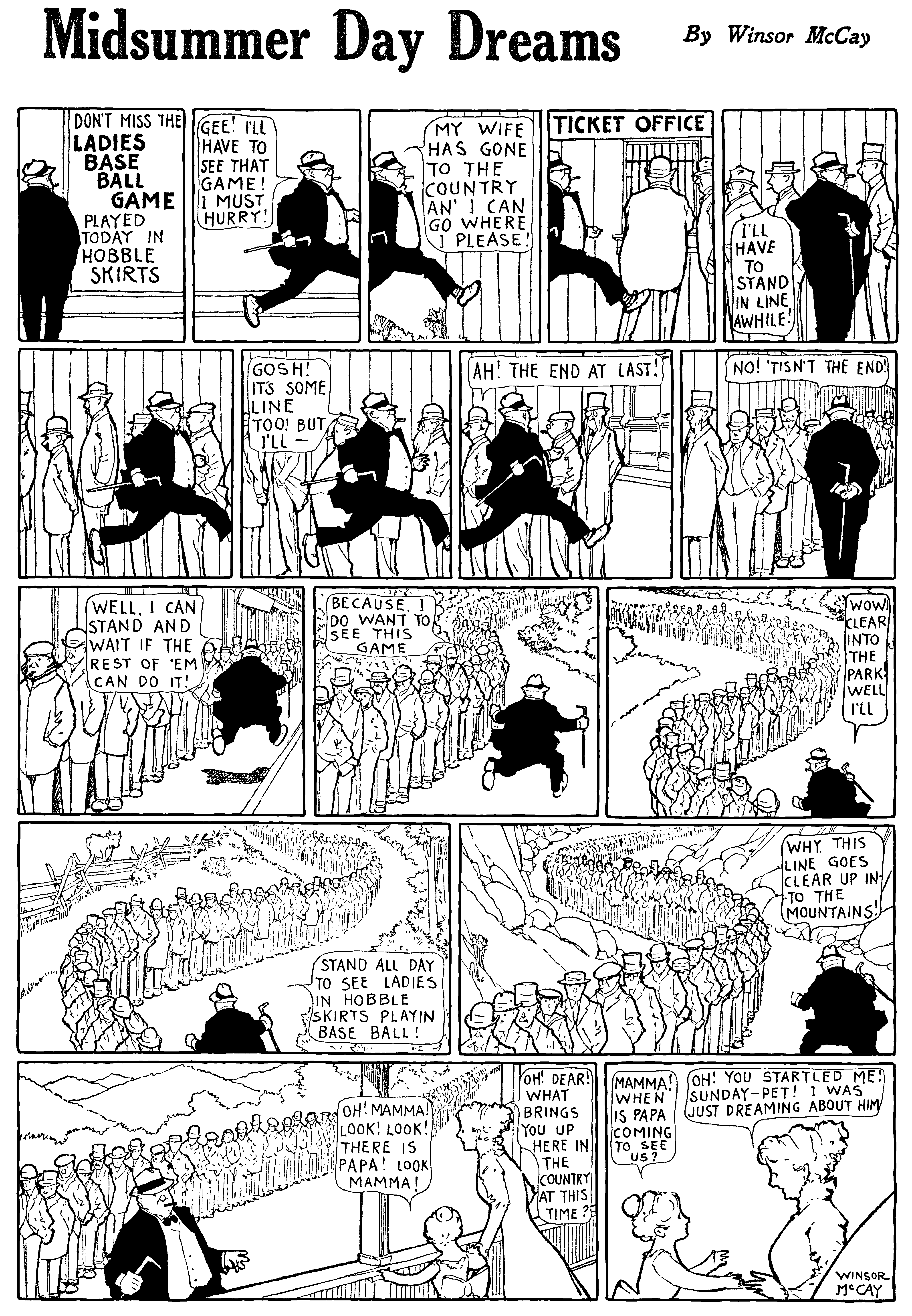 Dream of the Rarebit Fiend, strip 640 of 820. Winsor McCay (1904–1913), public domain. Scan: Internet Archive.