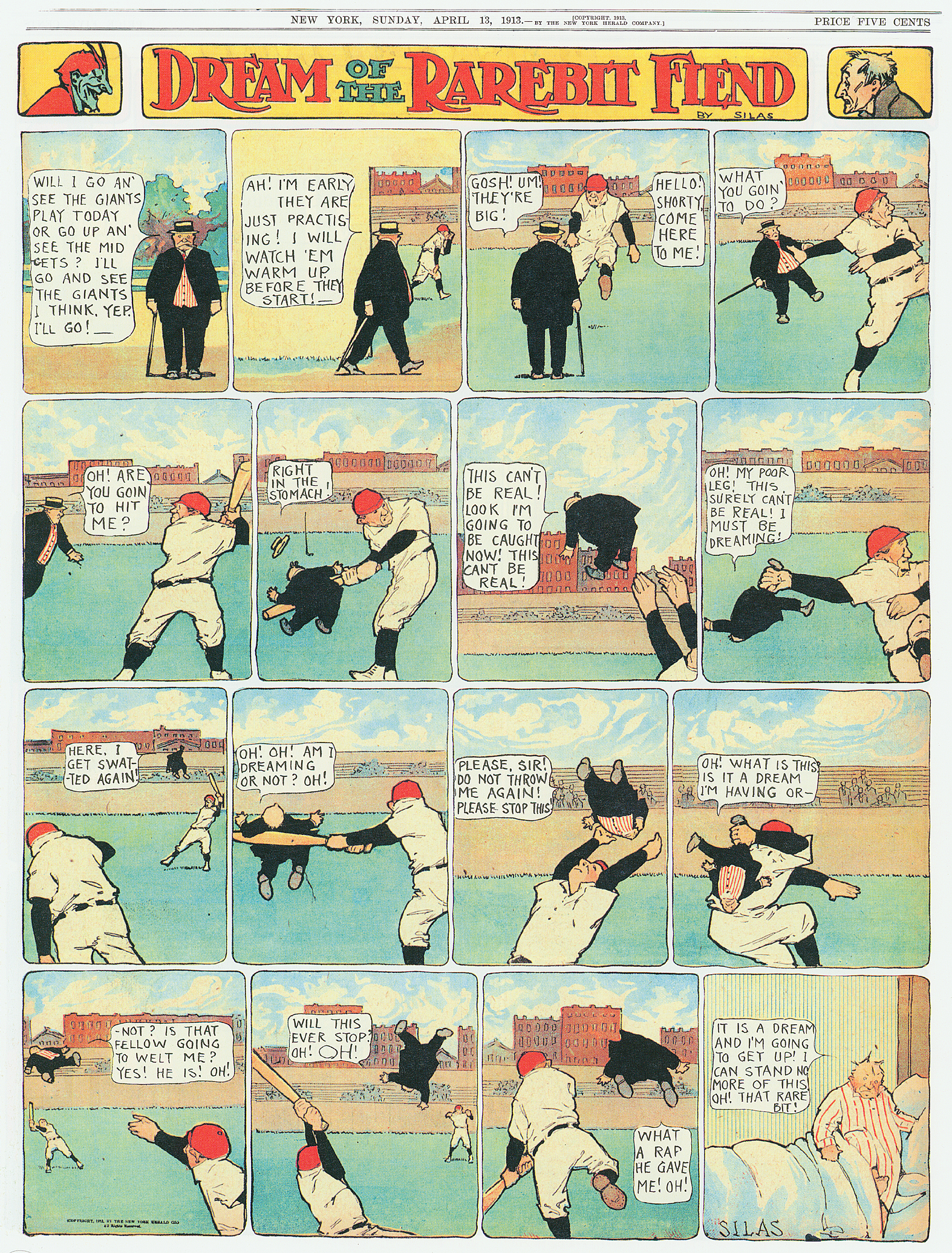 Dream of the Rarebit Fiend, strip 605 of 820. Winsor McCay (1904–1913), public domain. Scan: Internet Archive.