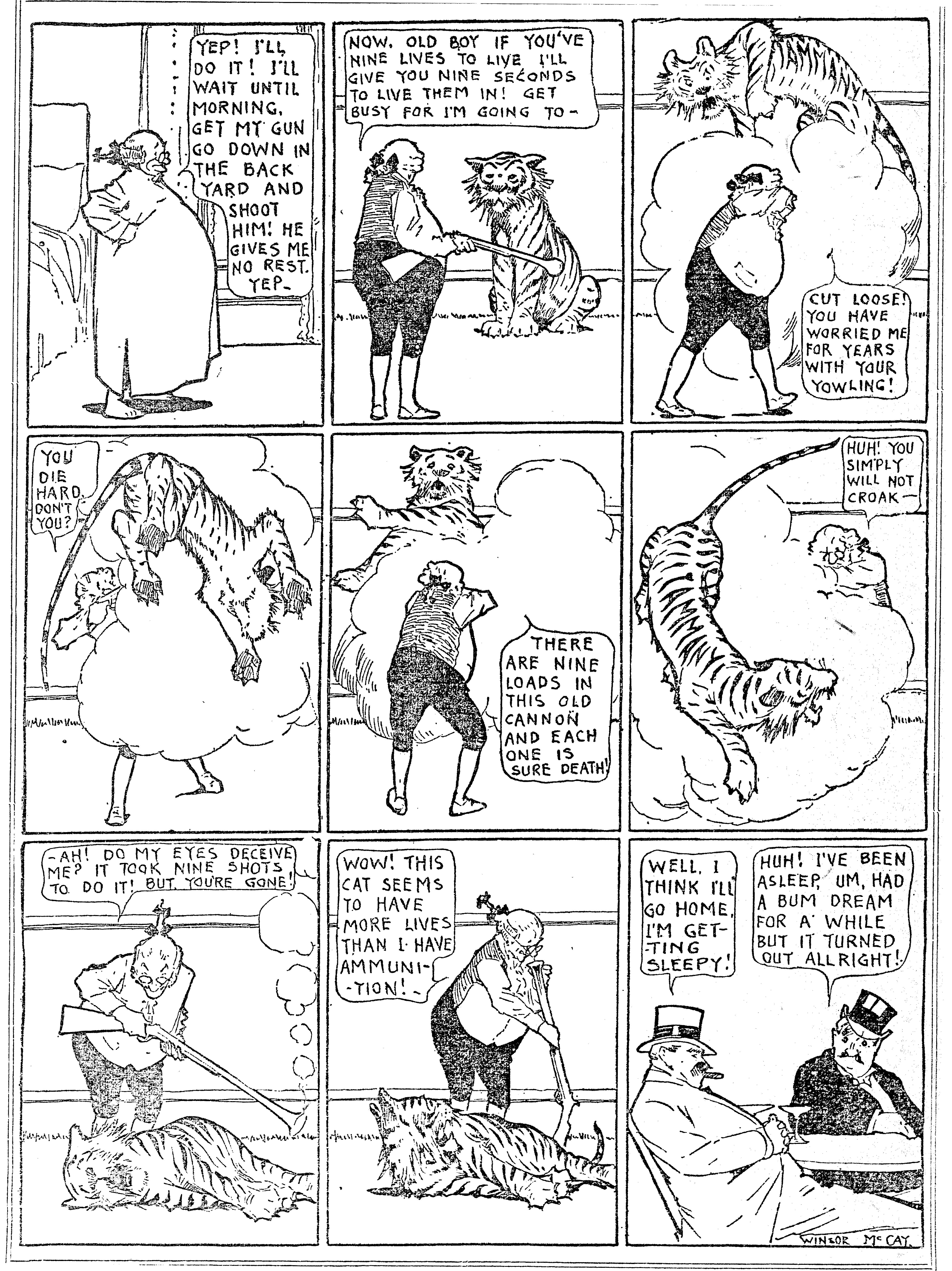 Dream of the Rarebit Fiend, strip 643 of 820. Winsor McCay (1904–1913), public domain. Scan: Internet Archive.