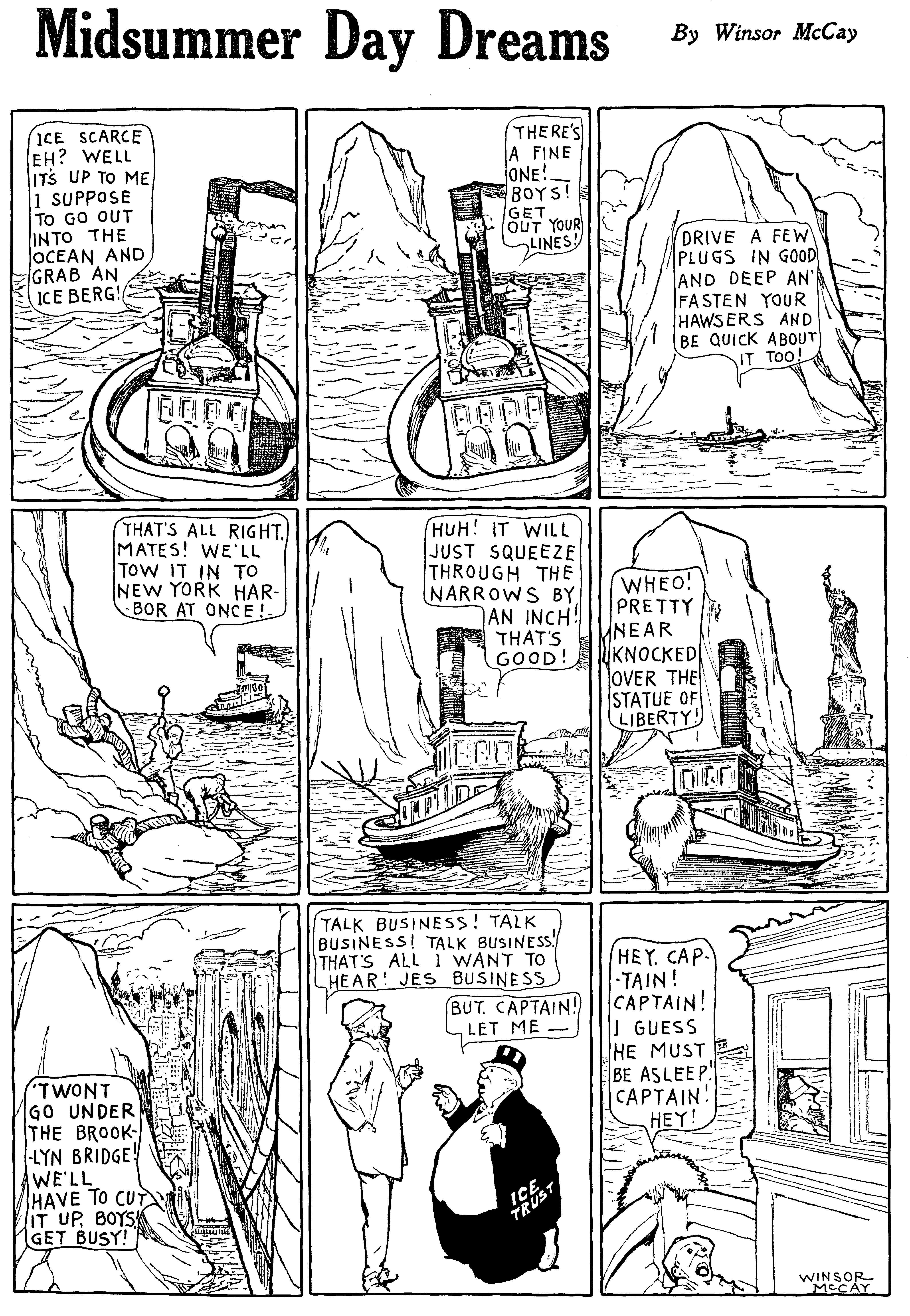 Dream of the Rarebit Fiend, strip 647 of 820. Winsor McCay (1904–1913), public domain. Scan: Internet Archive.