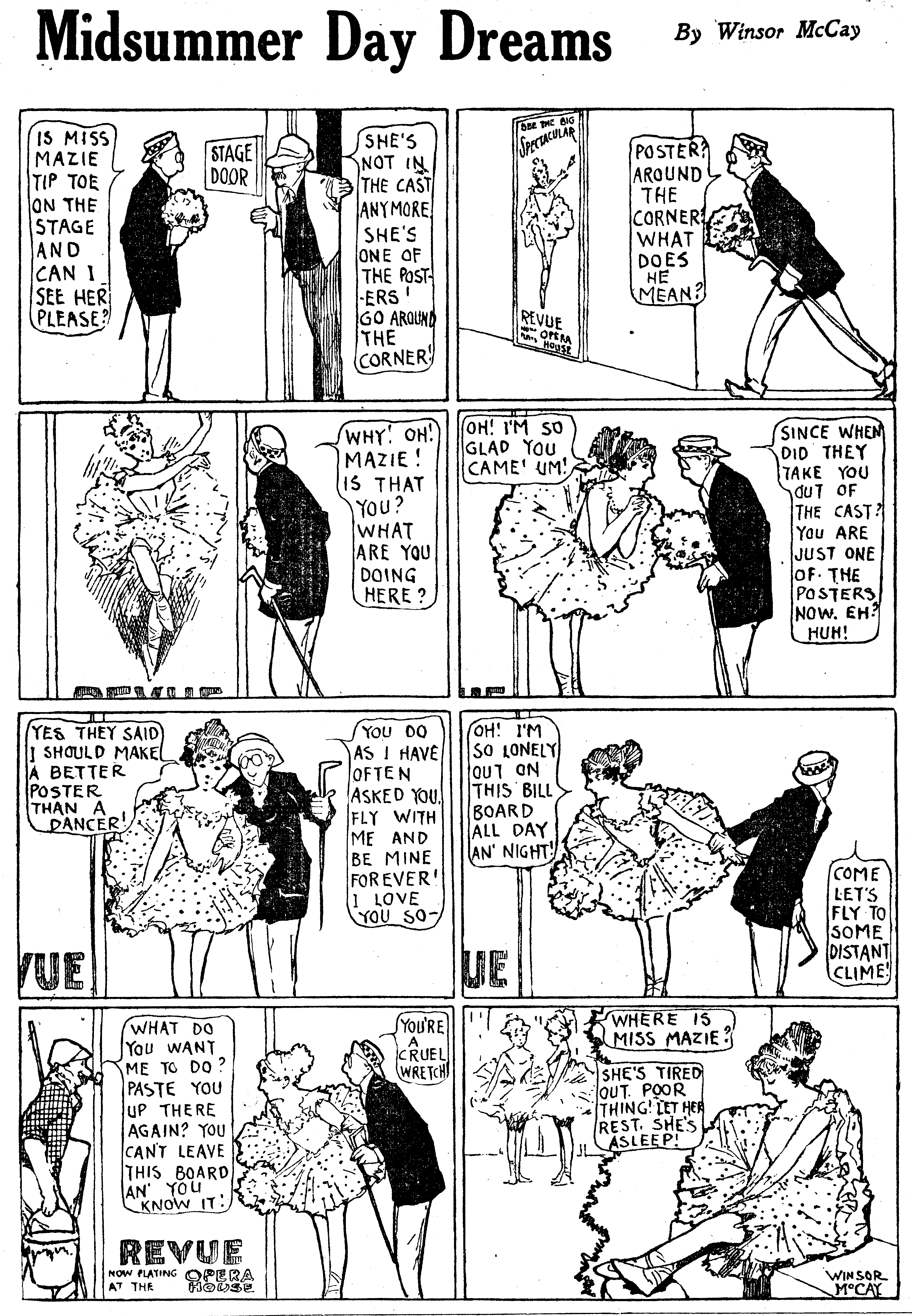Dream of the Rarebit Fiend, strip 648 of 820. Winsor McCay (1904–1913), public domain. Scan: Internet Archive.