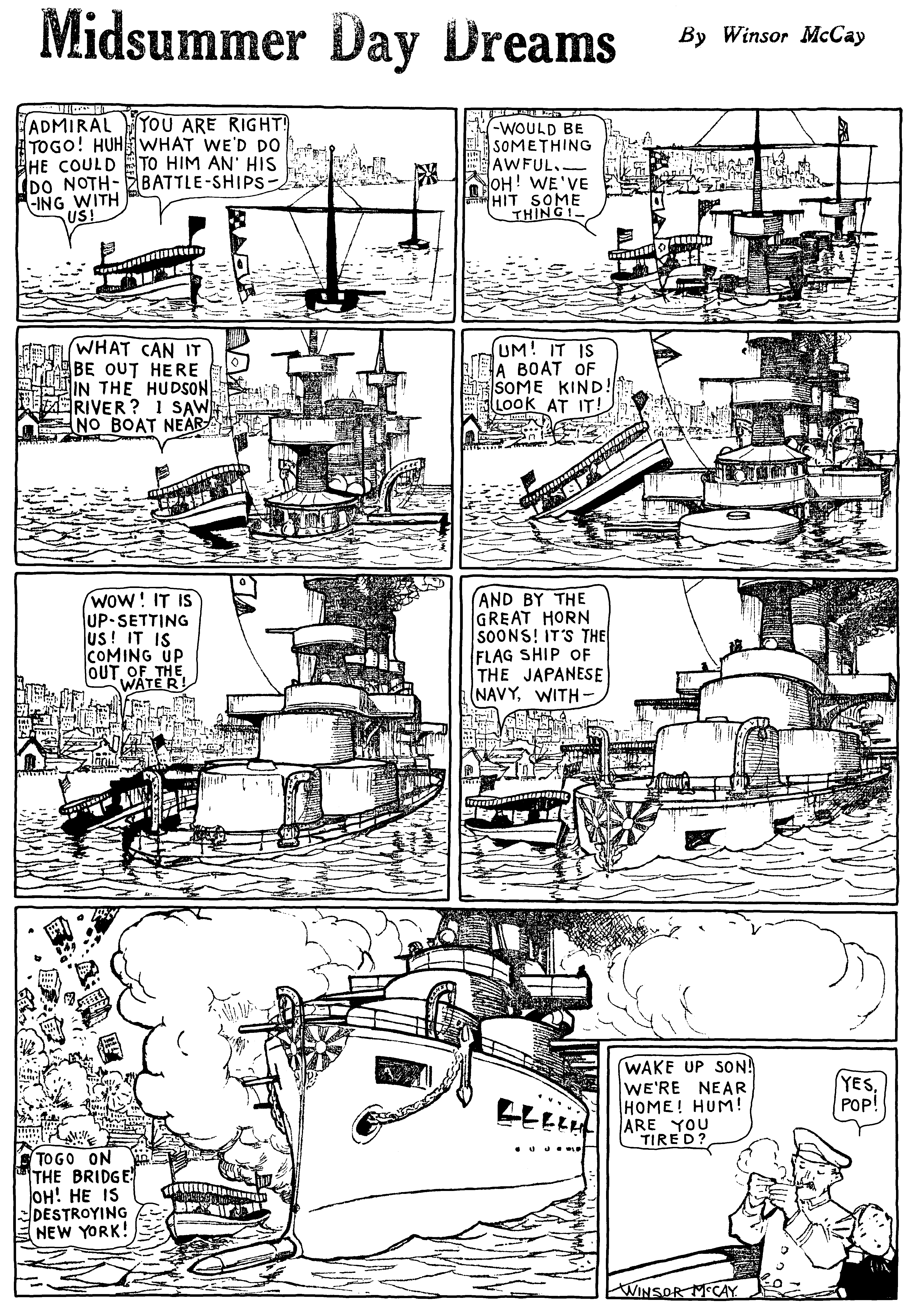Dream of the Rarebit Fiend, strip 649 of 820. Winsor McCay (1904–1913), public domain. Scan: Internet Archive.